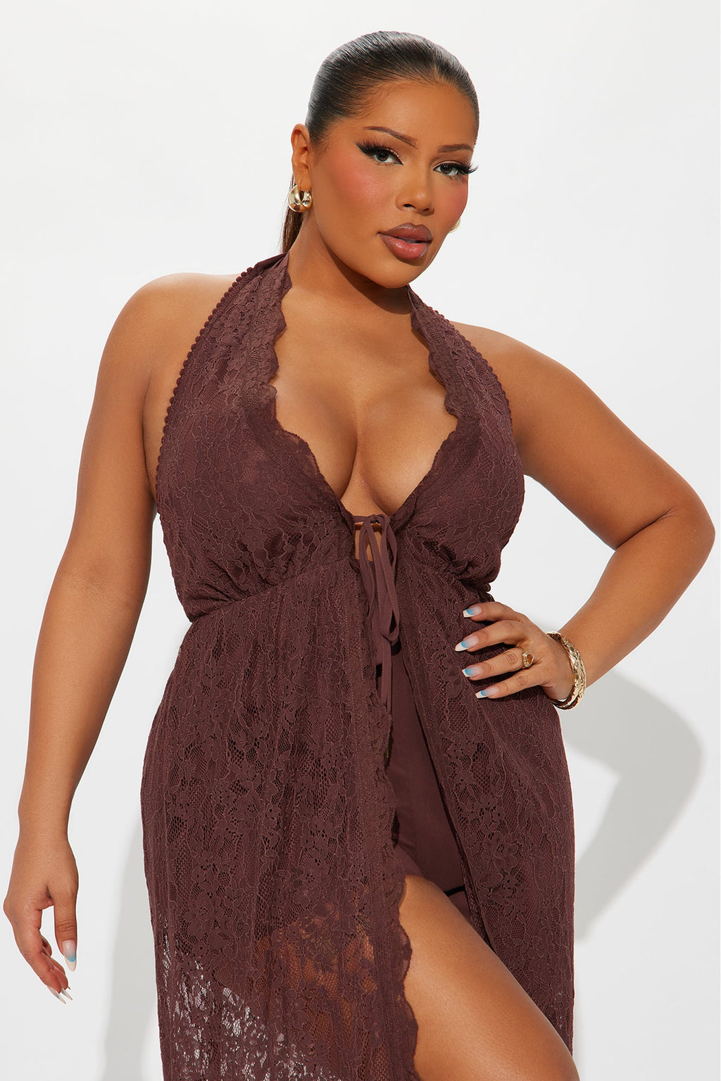 My First Impression Romper - Brown