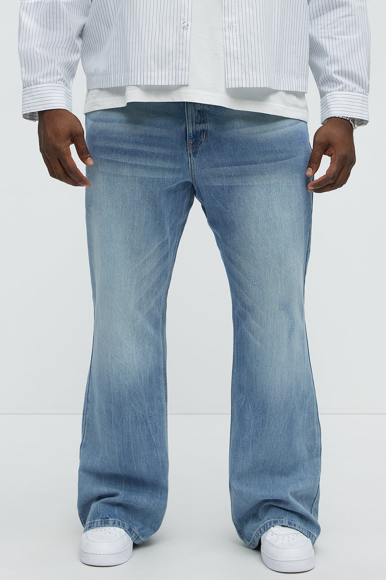 Stacked Slim Flare Make You Look Jeans - Medium Blue Wash
