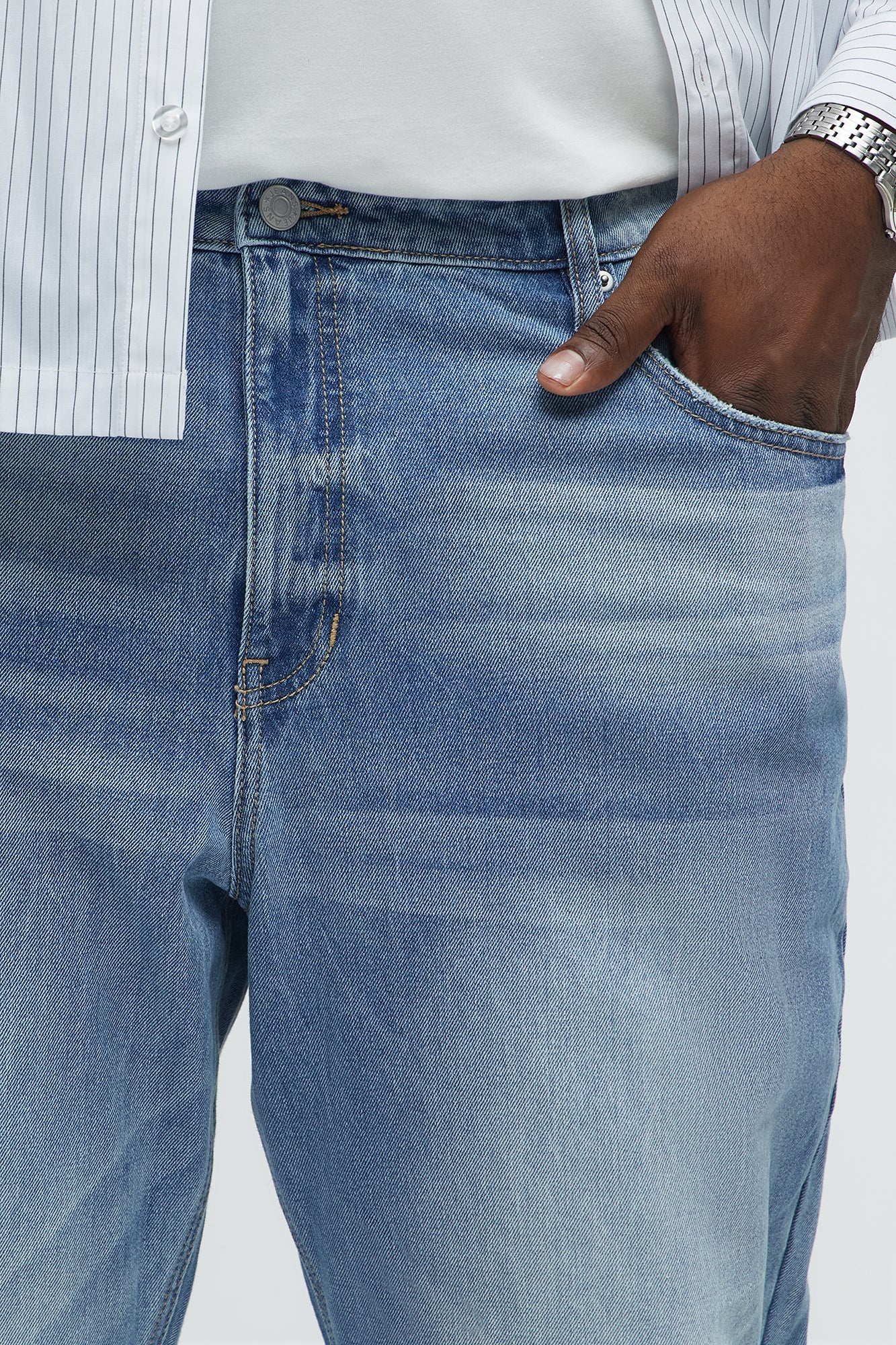 Stacked Slim Flare Make You Look Jeans - Medium Blue Wash