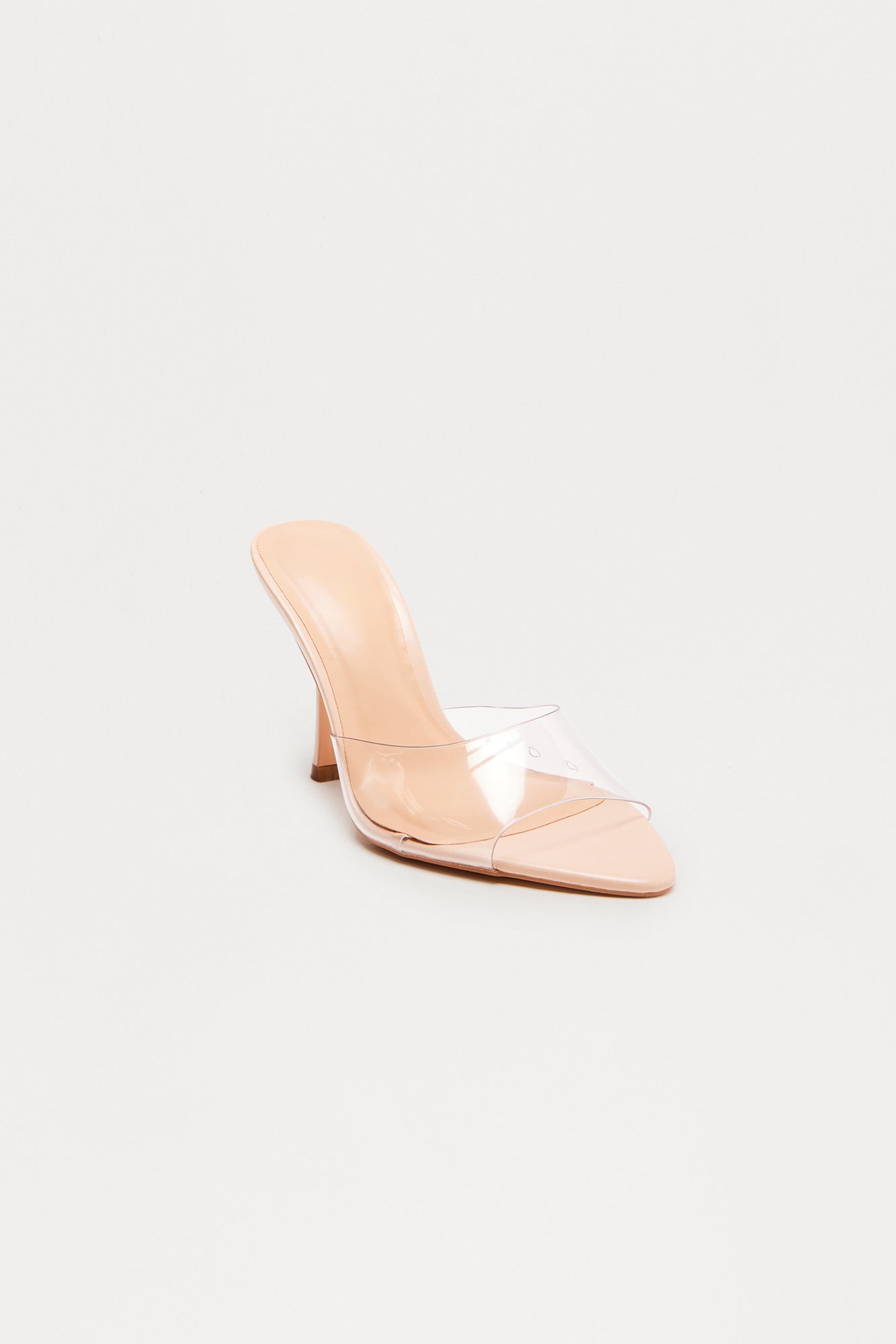 Tallou Peep Toe Stiletto Heels - Clear