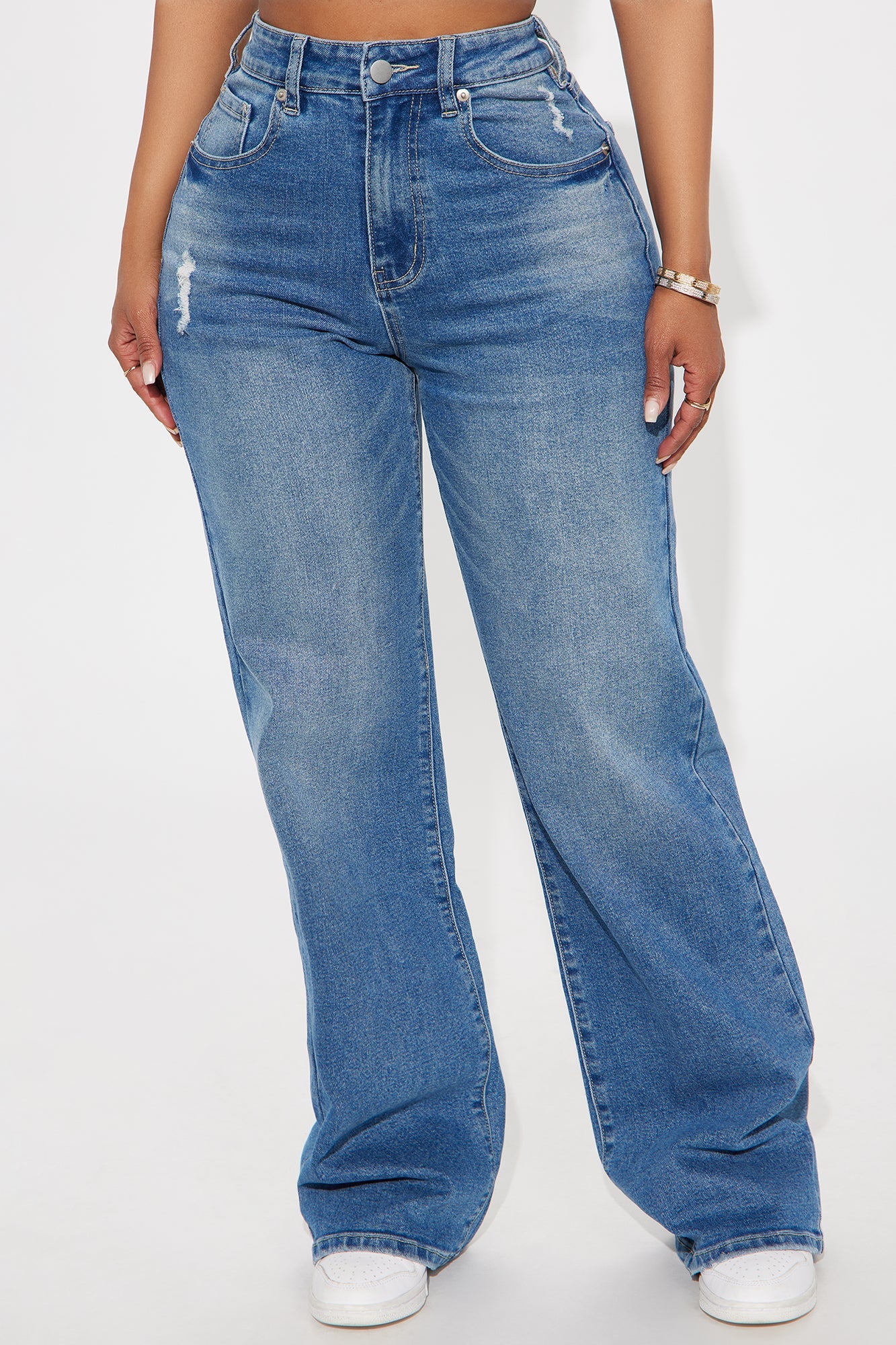 Alameda Stretch Wide Leg Jeans - Medium Wash