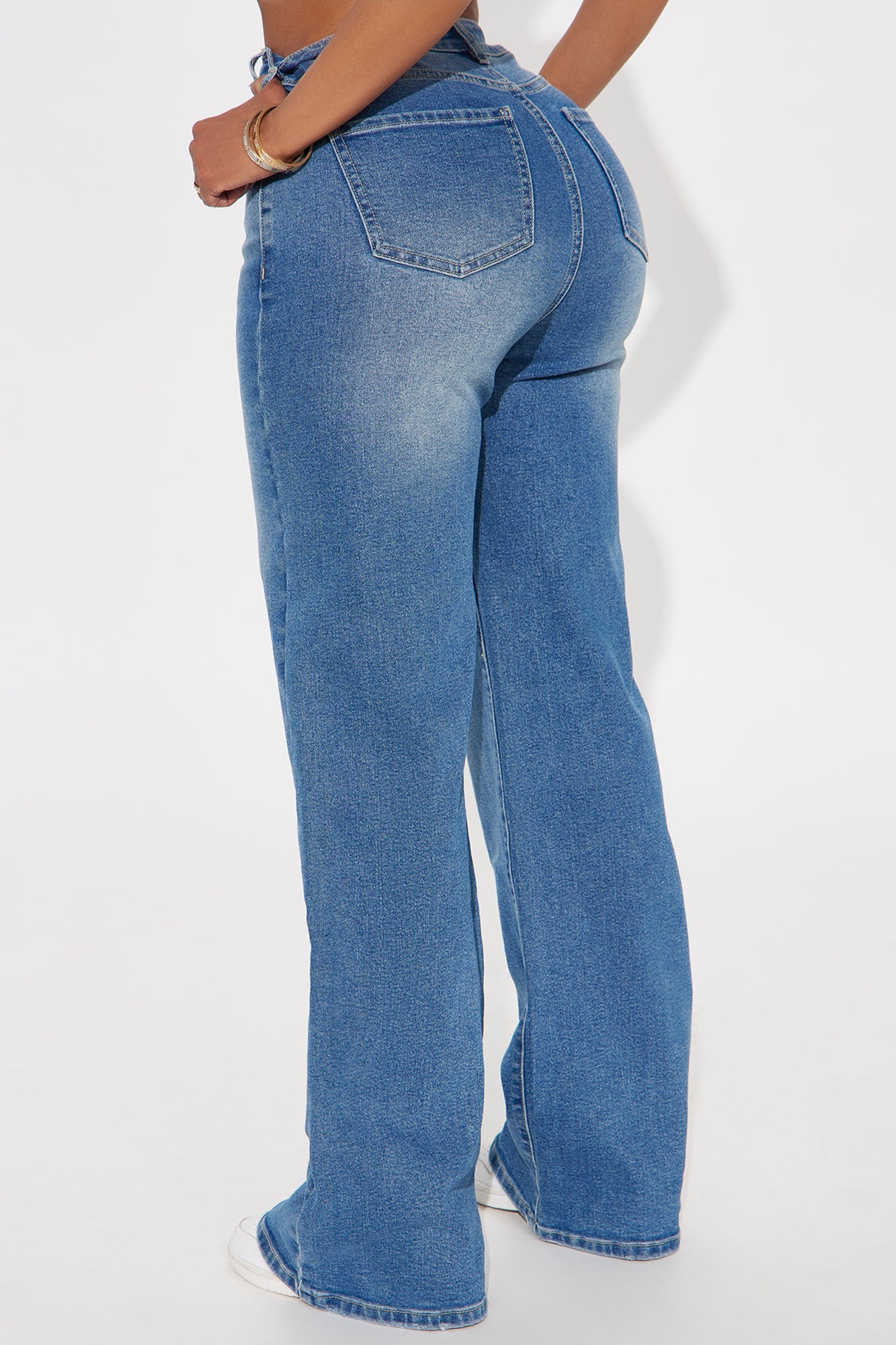 Alameda Stretch Wide Leg Jeans - Medium Wash