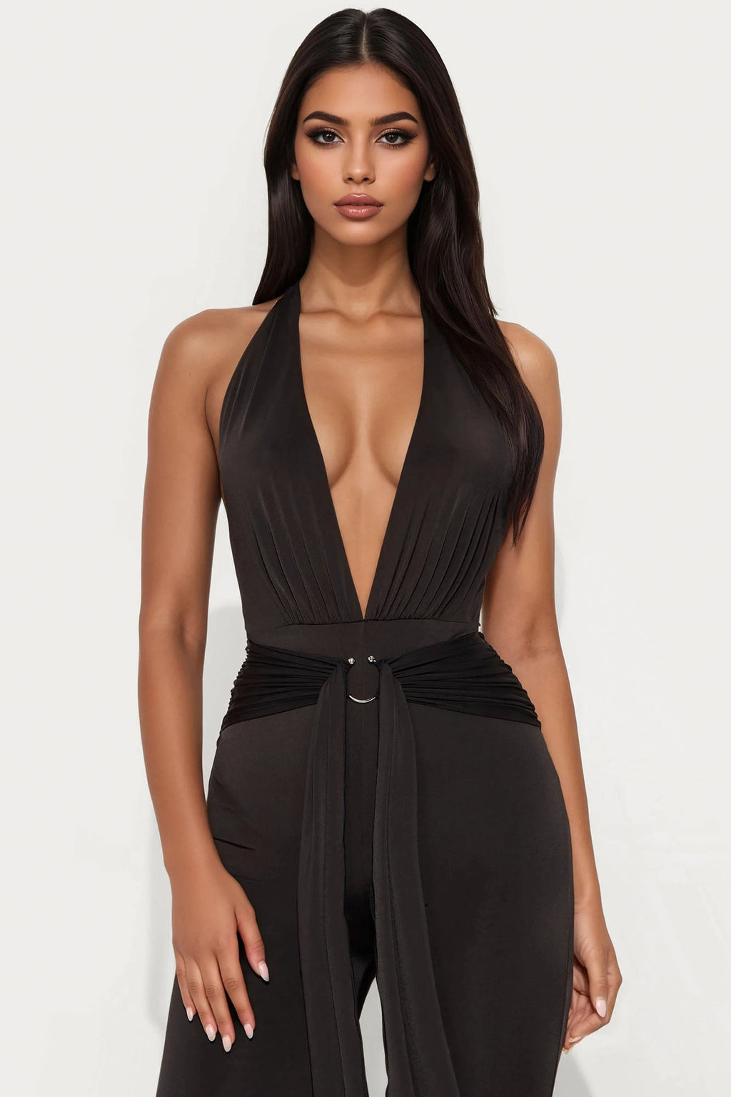 Madeline Halter Jumpsuit - Black