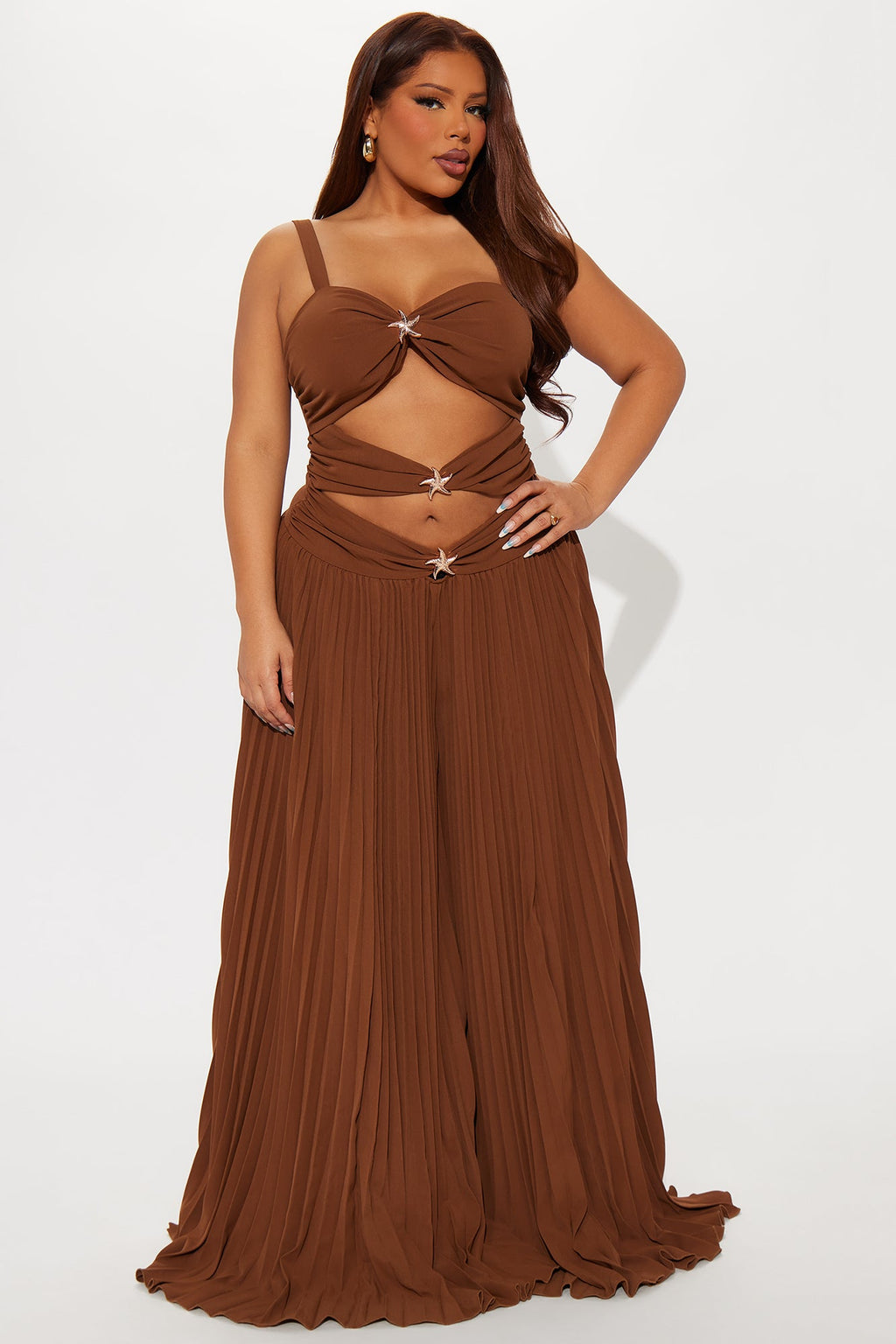 Feel The Waves Jumpsuit - Brown
