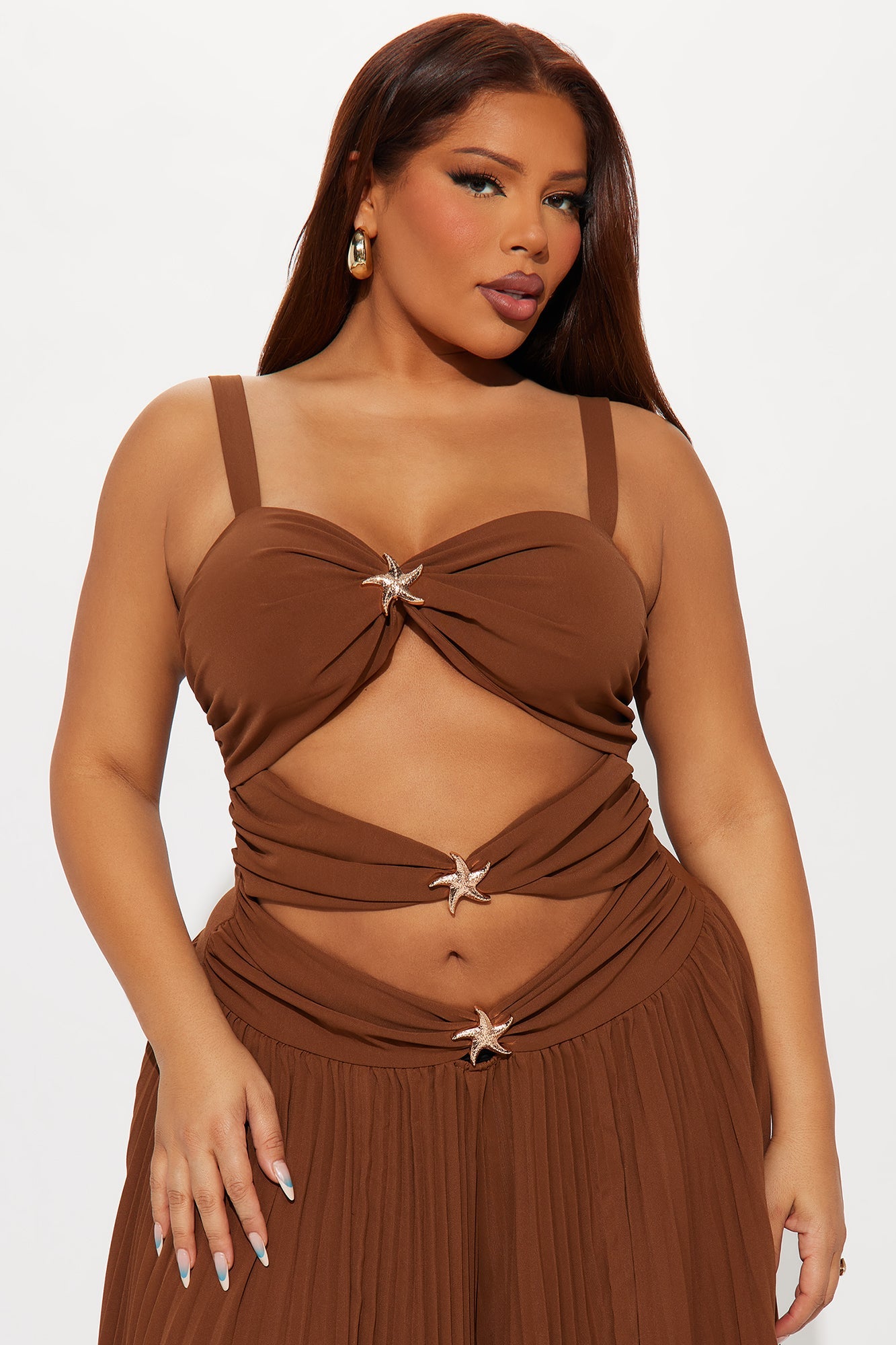 Feel The Waves Jumpsuit - Brown