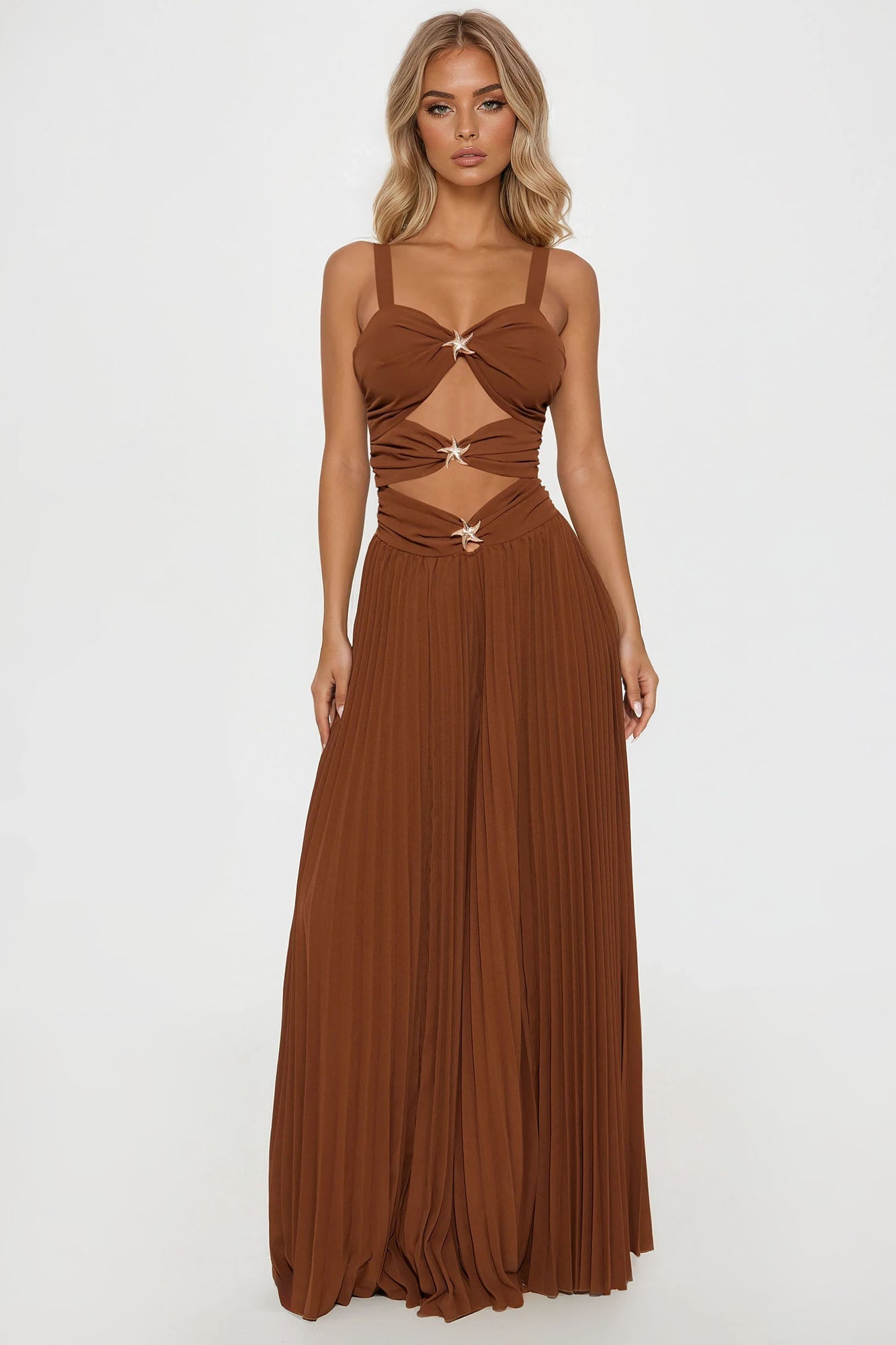 Feel The Waves Jumpsuit - Brown