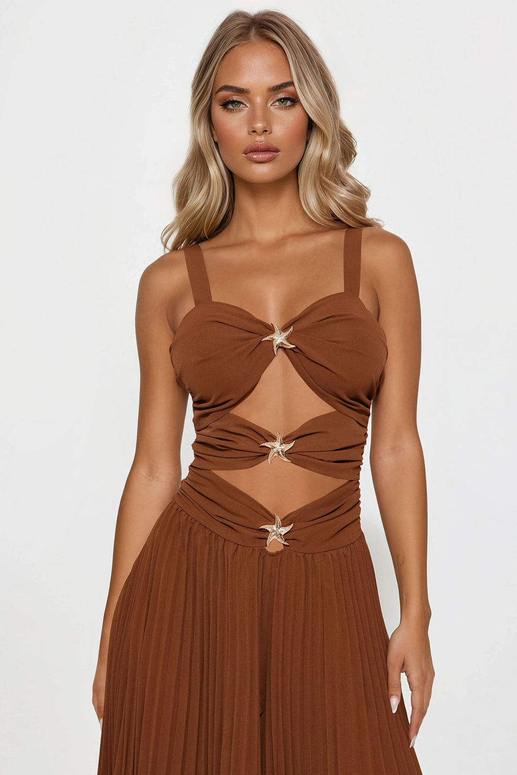 Feel The Waves Jumpsuit - Brown