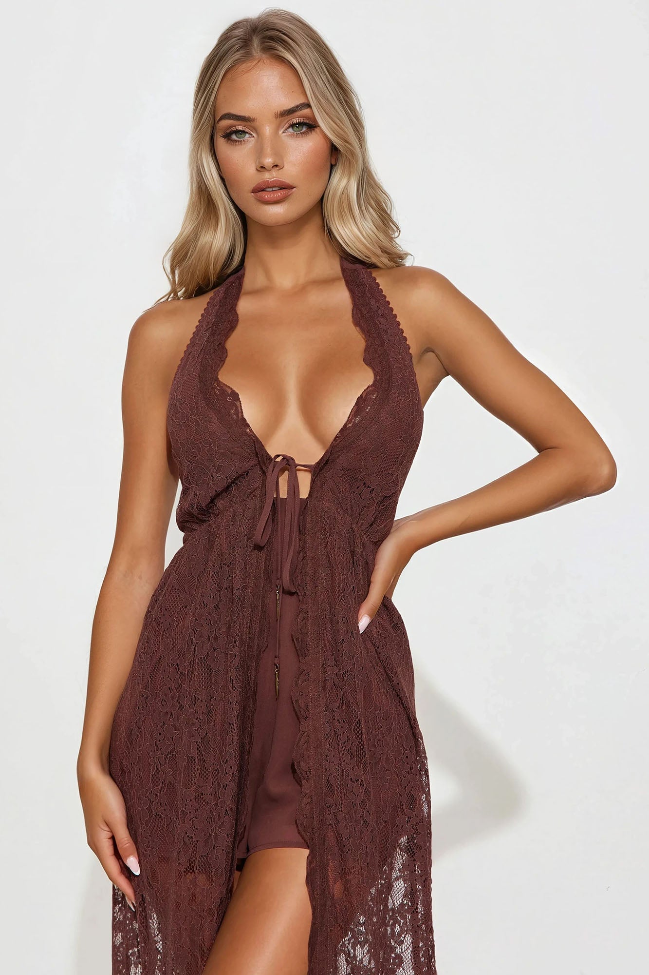 My First Impression Romper - Brown