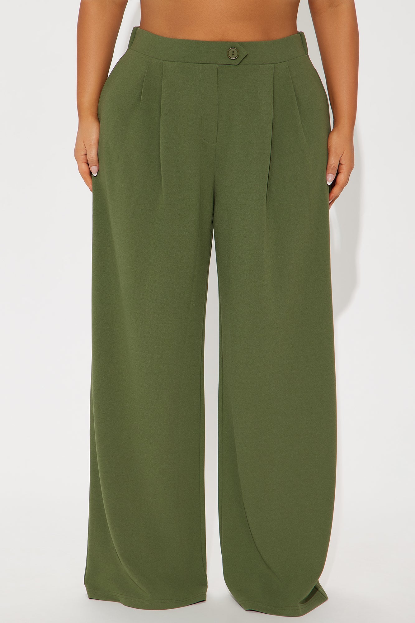 What Matters Most Wide Leg Trouser - Hunter