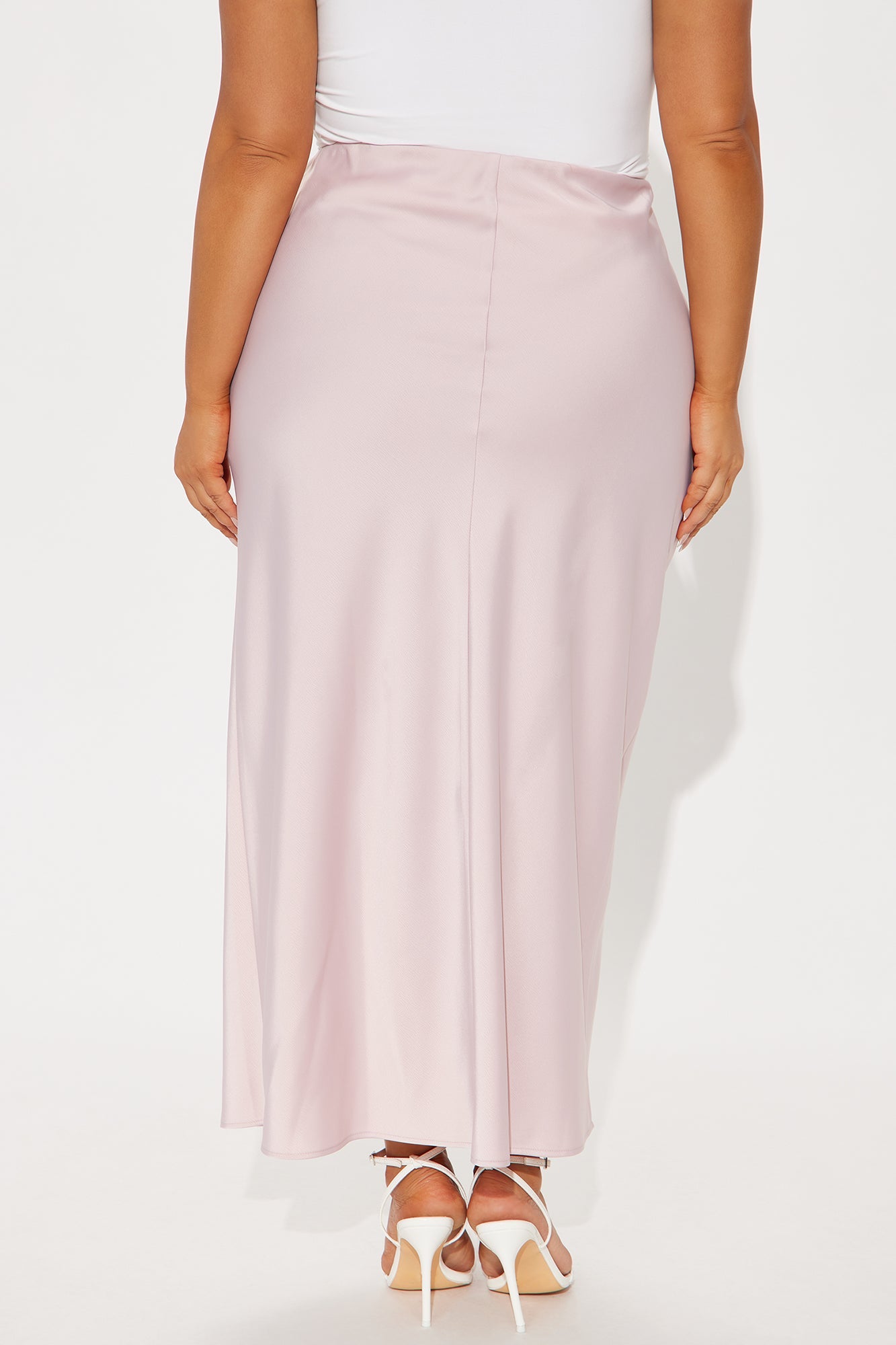 Brunch to GNO Satin Maxi Skirt - Blush