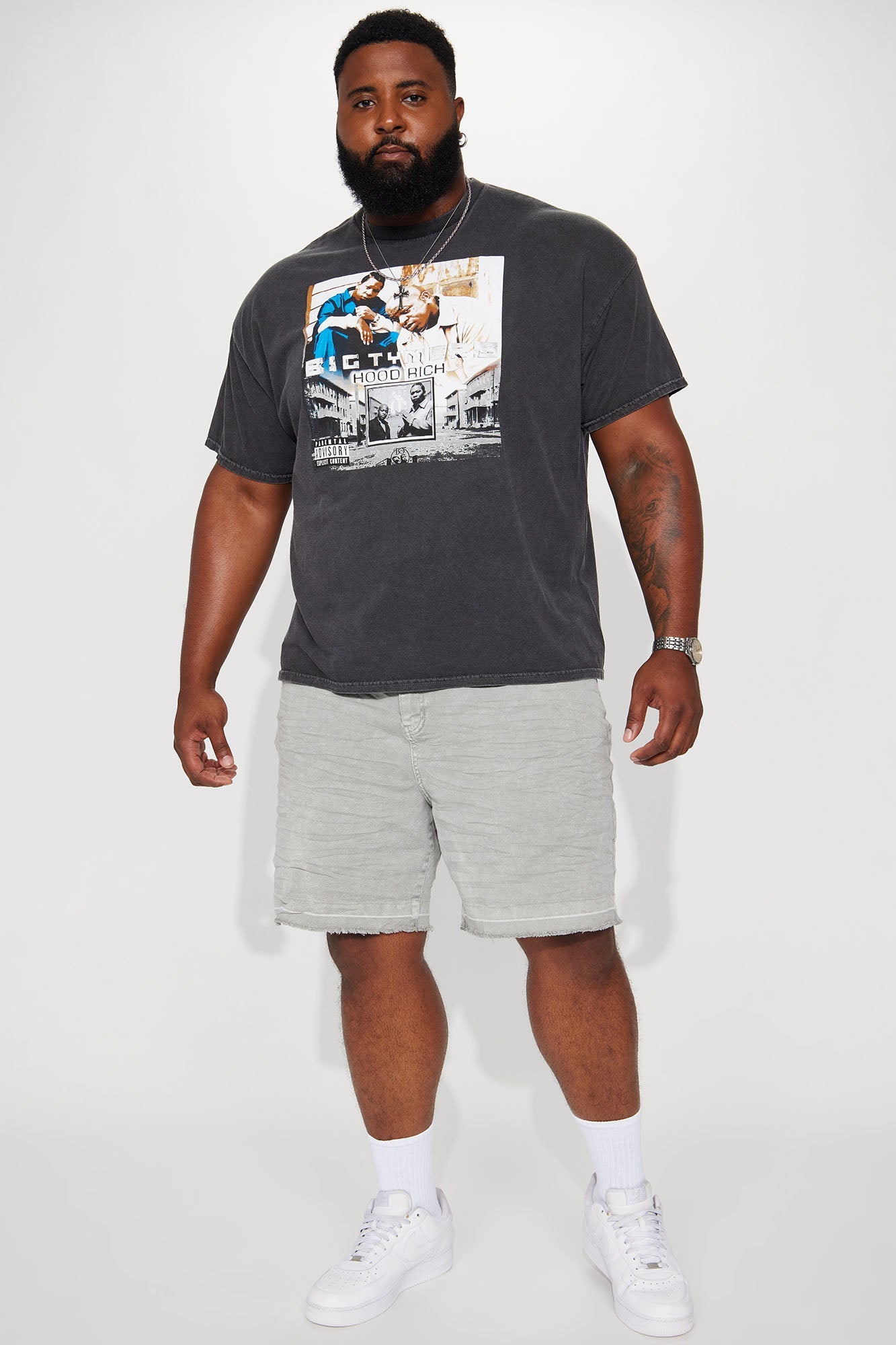 Mojave Relaxed Denim Shorts - Grey