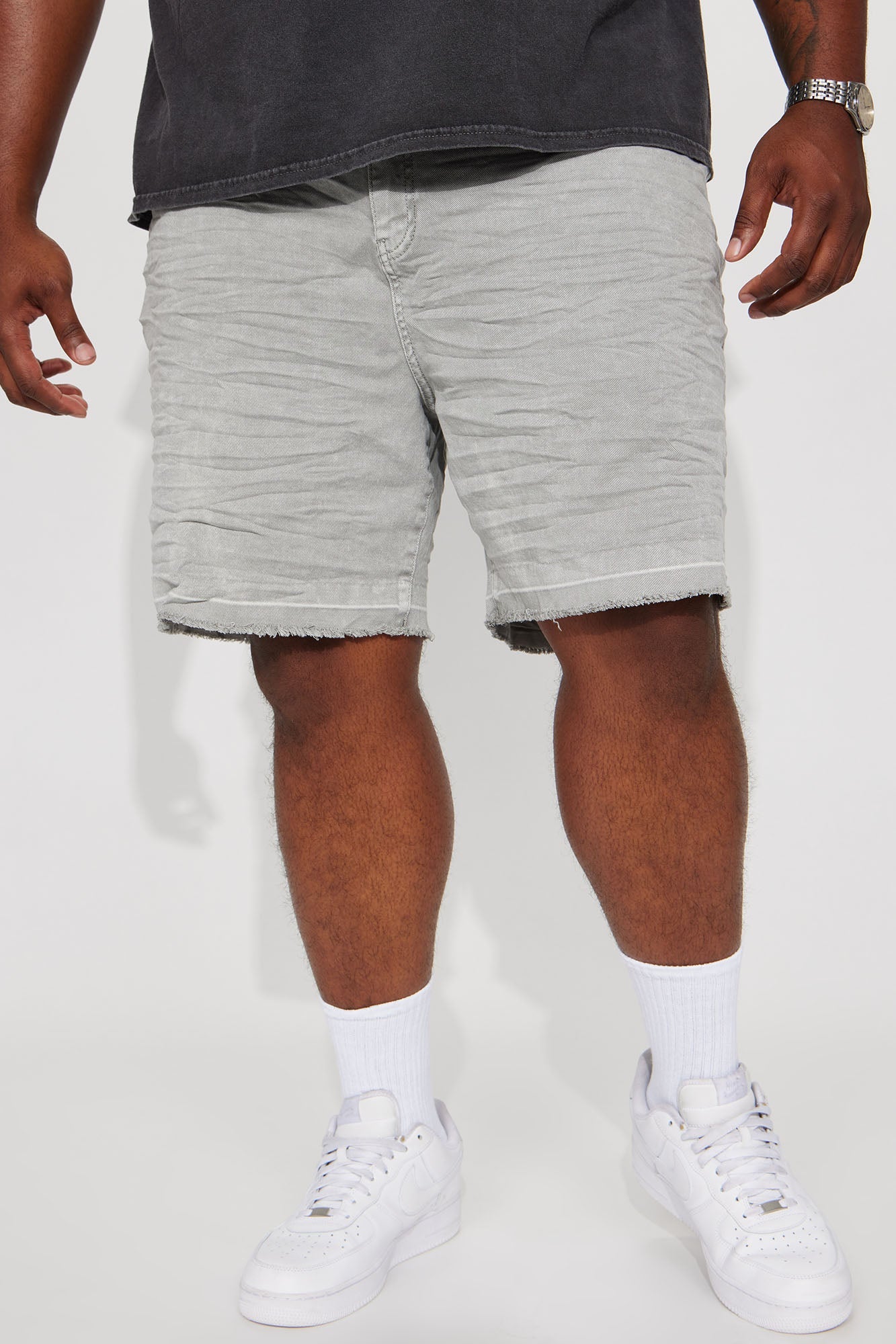 Mojave Relaxed Denim Shorts - Grey