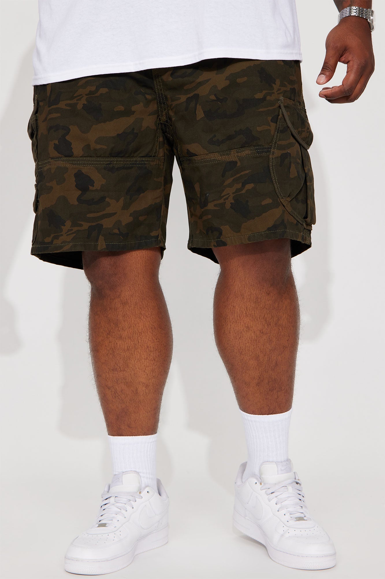 Next Moves Twill Cargo Shorts - Camouflage