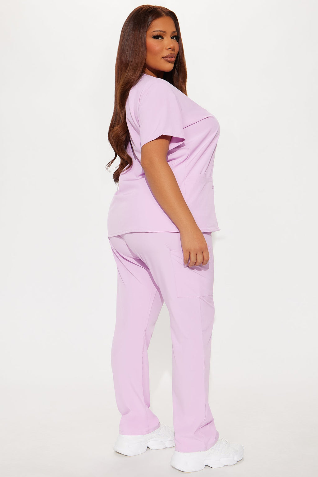Always Ready 4 Way Stretch Scrub Uniform Pant Set - Lilac