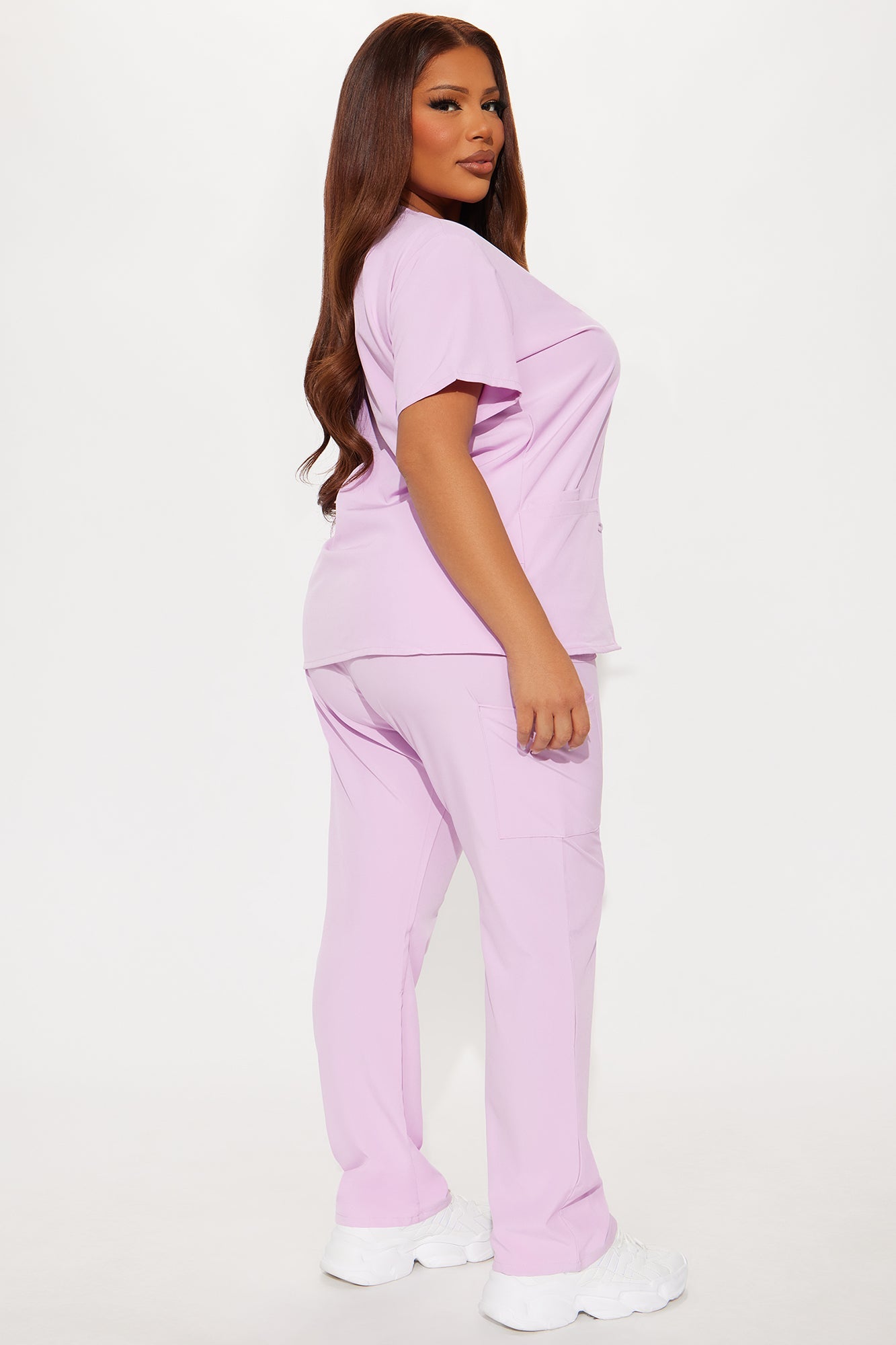 Always Ready 4 Way Stretch Scrub Uniform Pant Set - Lilac