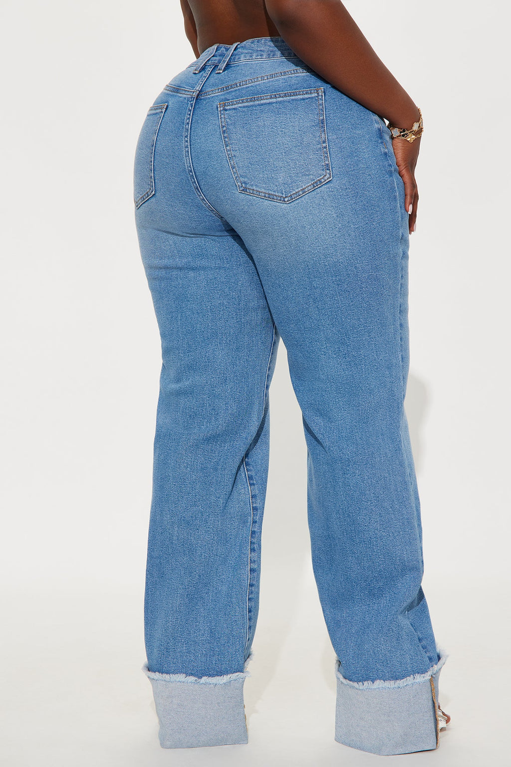 Tall All The While Cuffed Wide Leg Jeans - Light Wash