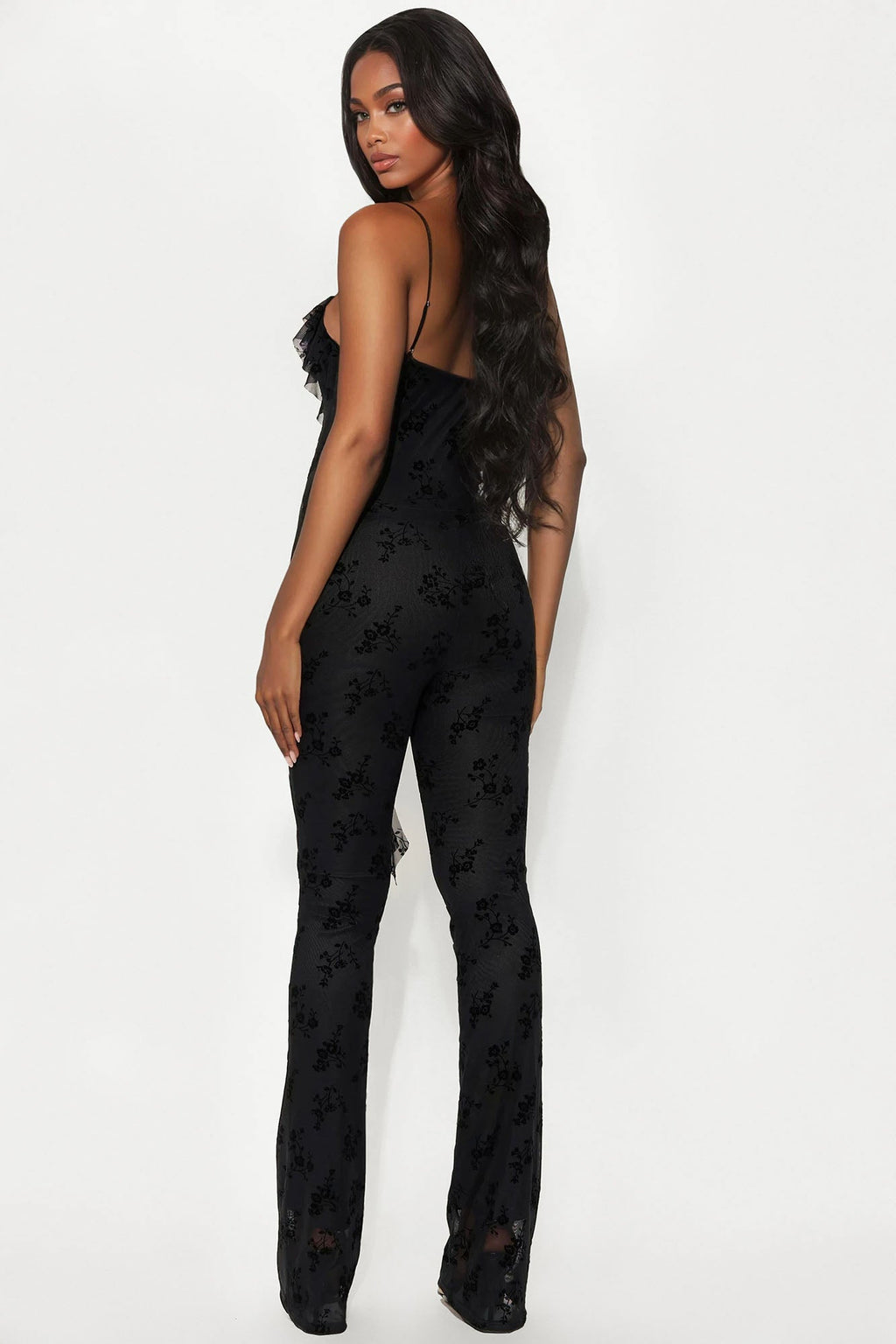 Bailey Mesh Jumpsuit - Black
