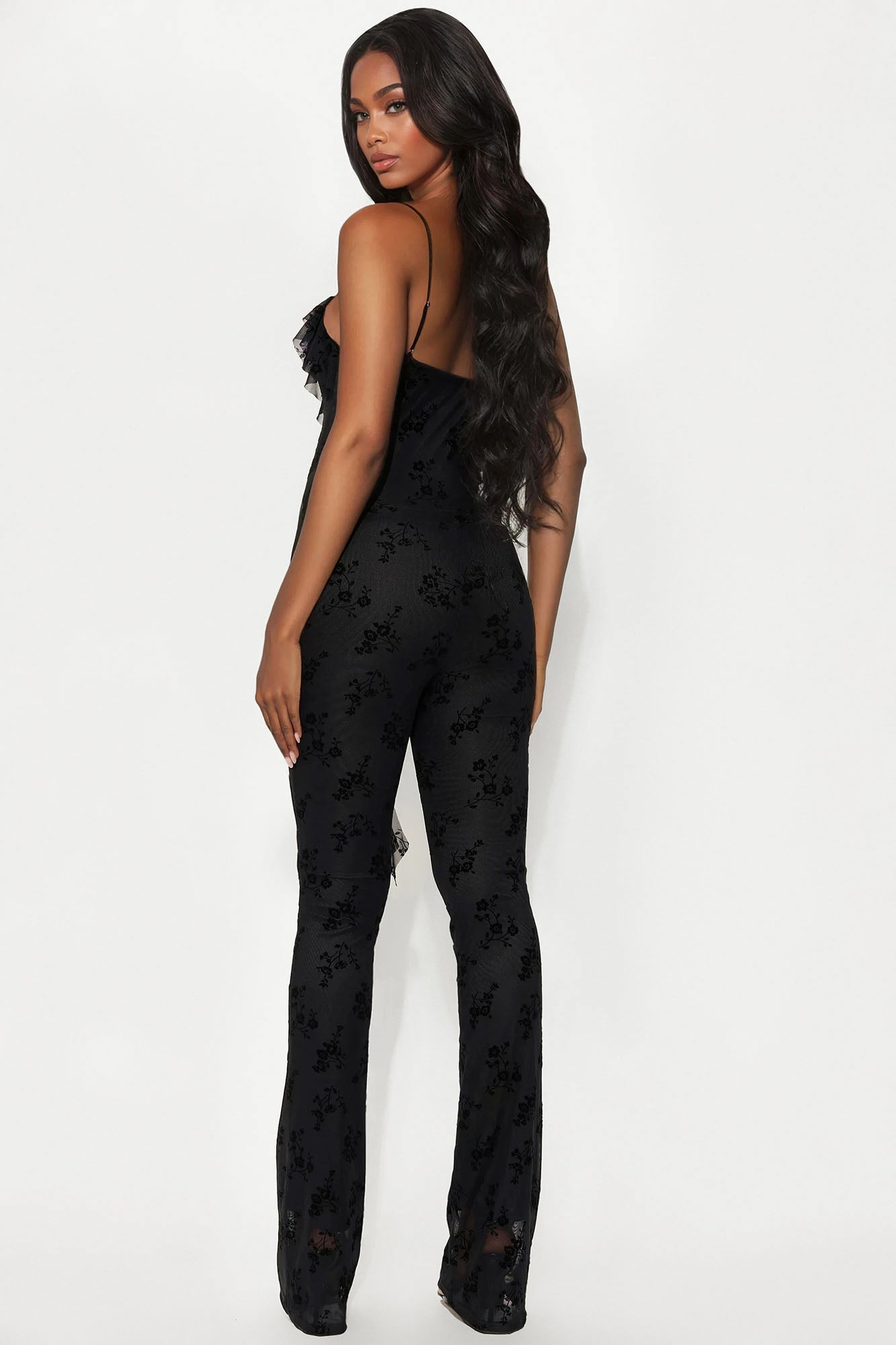 Bailey Mesh Jumpsuit - Black
