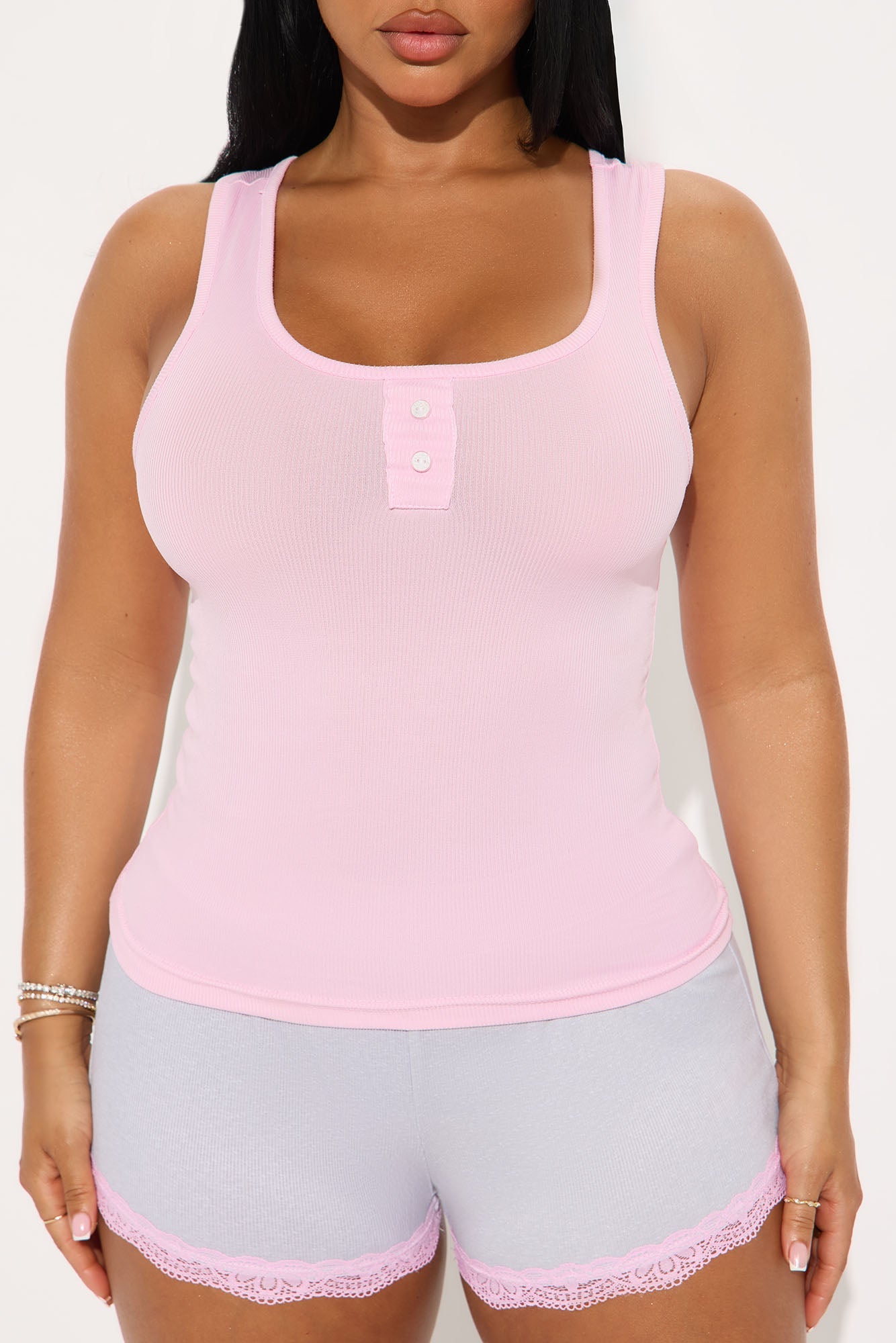 Always Sleepy Ribbed PJ Short Set - Pink