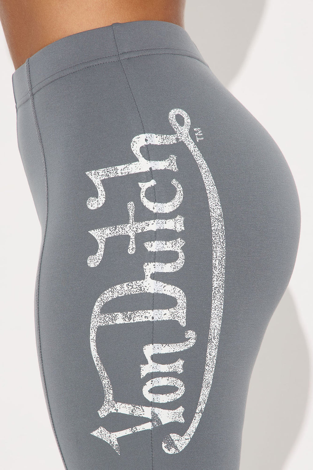 Von Dutch Rhinestone Washed Flared Pant - Charcoal/combo