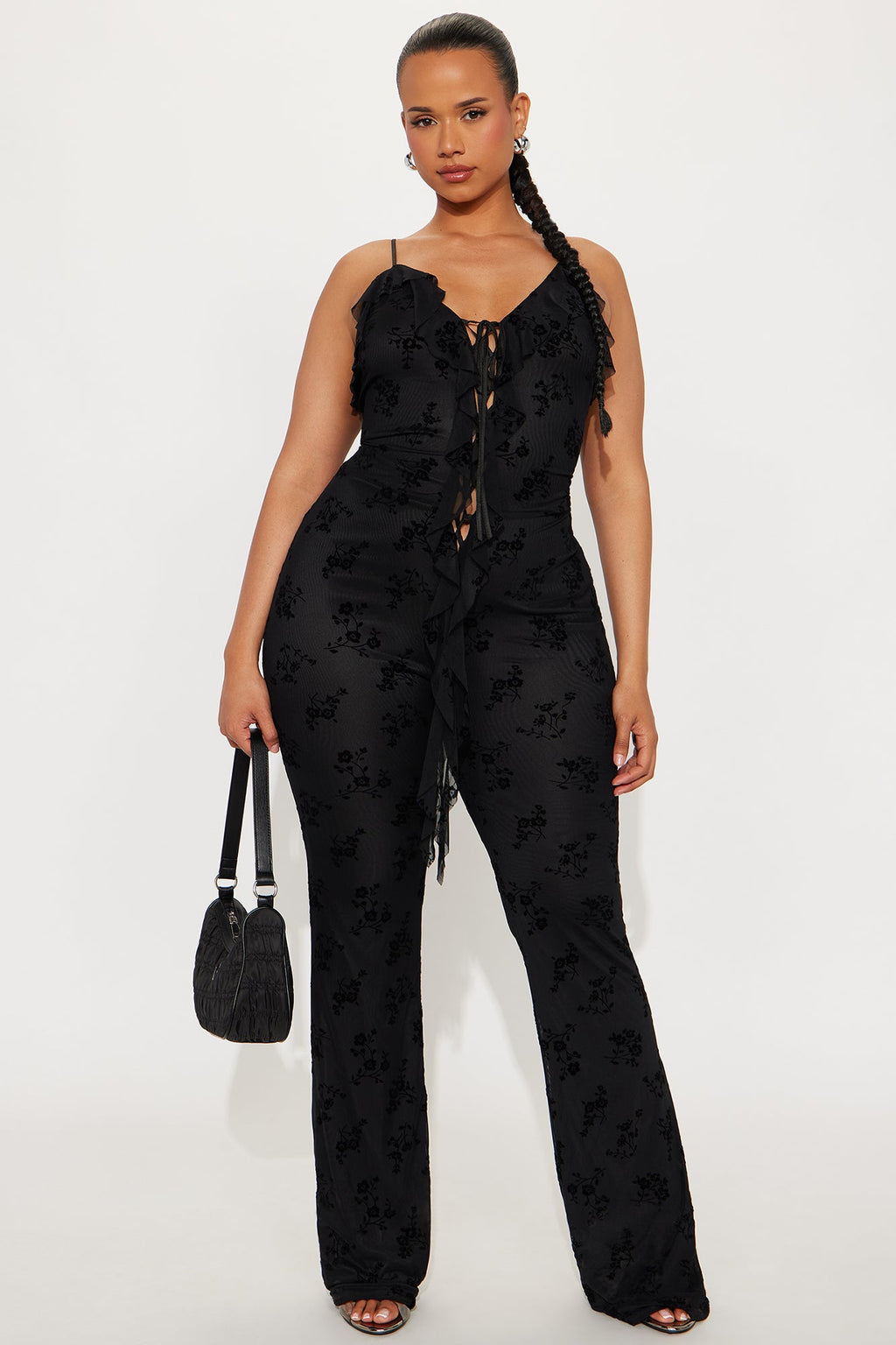Bailey Mesh Jumpsuit - Black