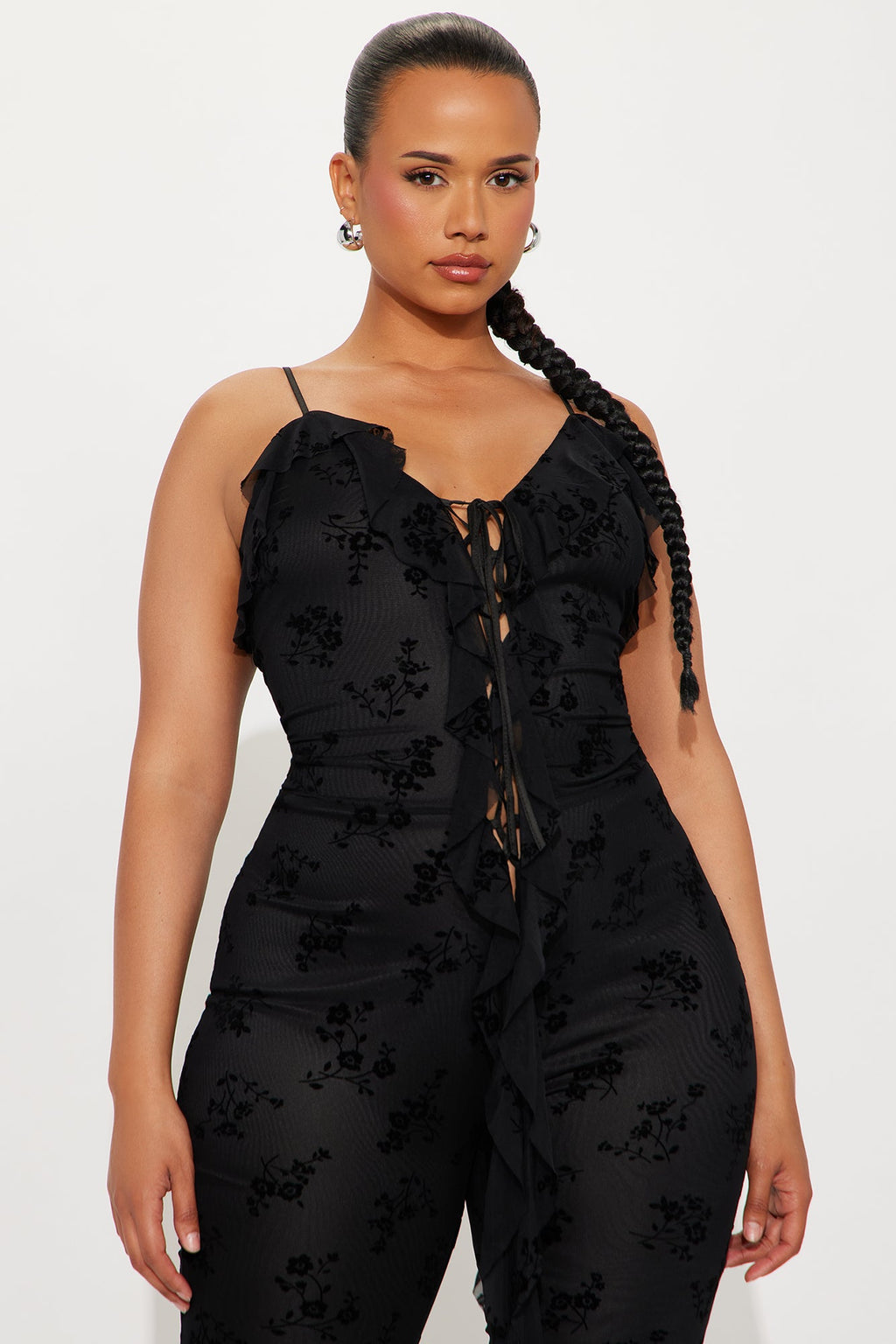 Bailey Mesh Jumpsuit - Black