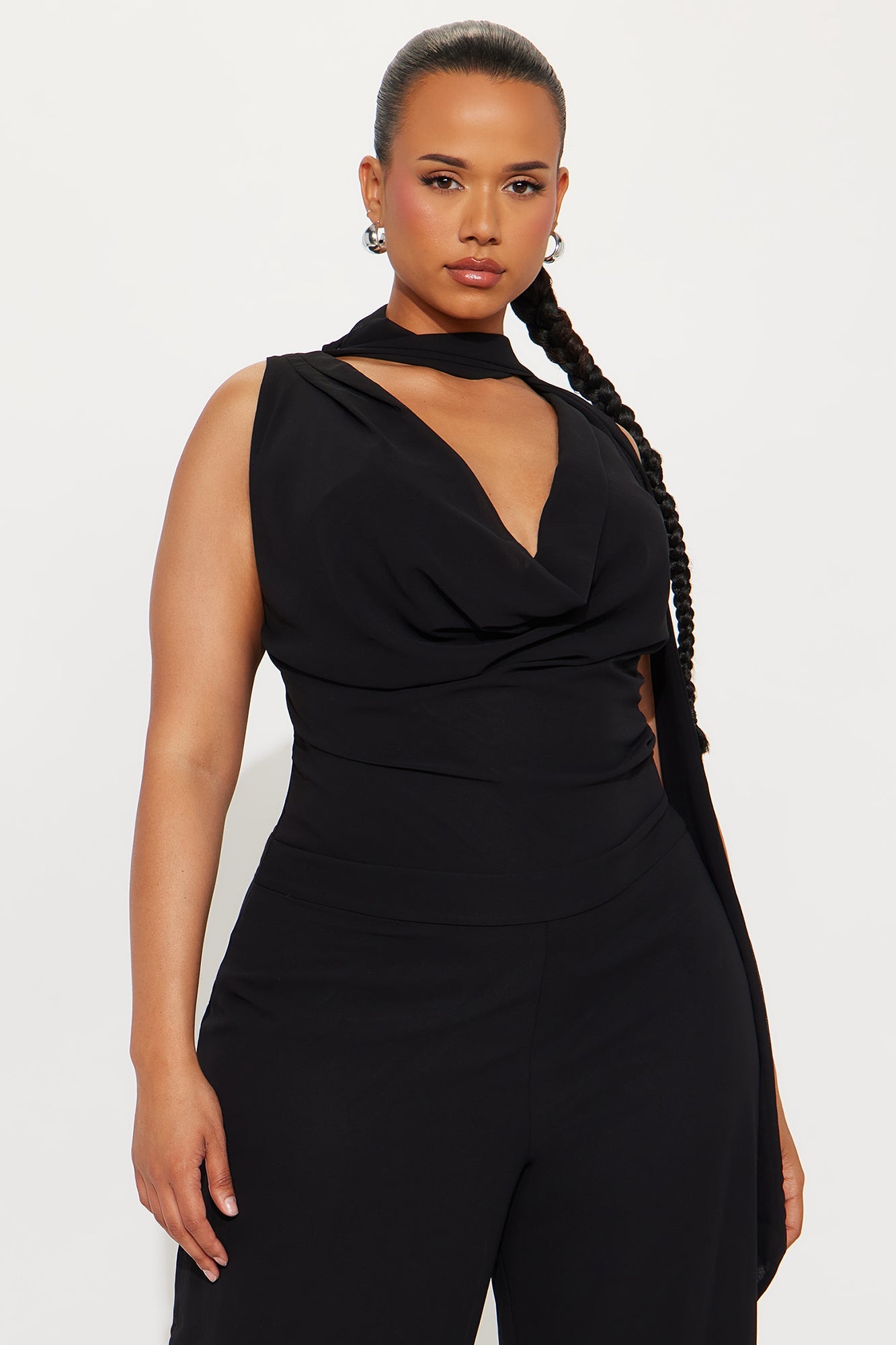Want You Back Chiffon Jumpsuit - Black