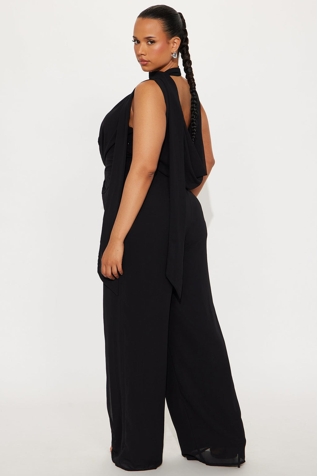 Want You Back Chiffon Jumpsuit - Black