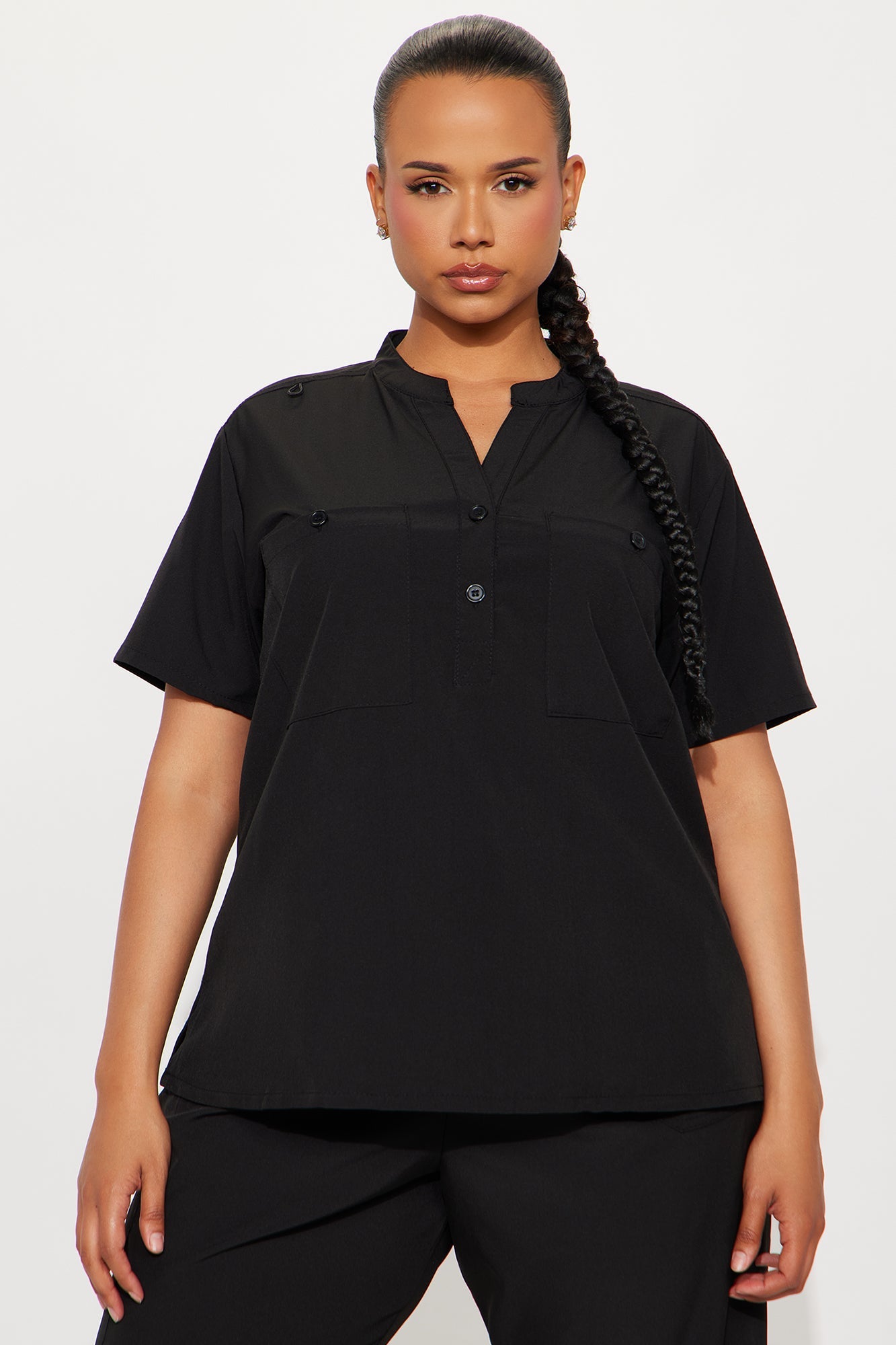 All Better 4 Way Stretch Scrub Uniform Jogger Set - Black