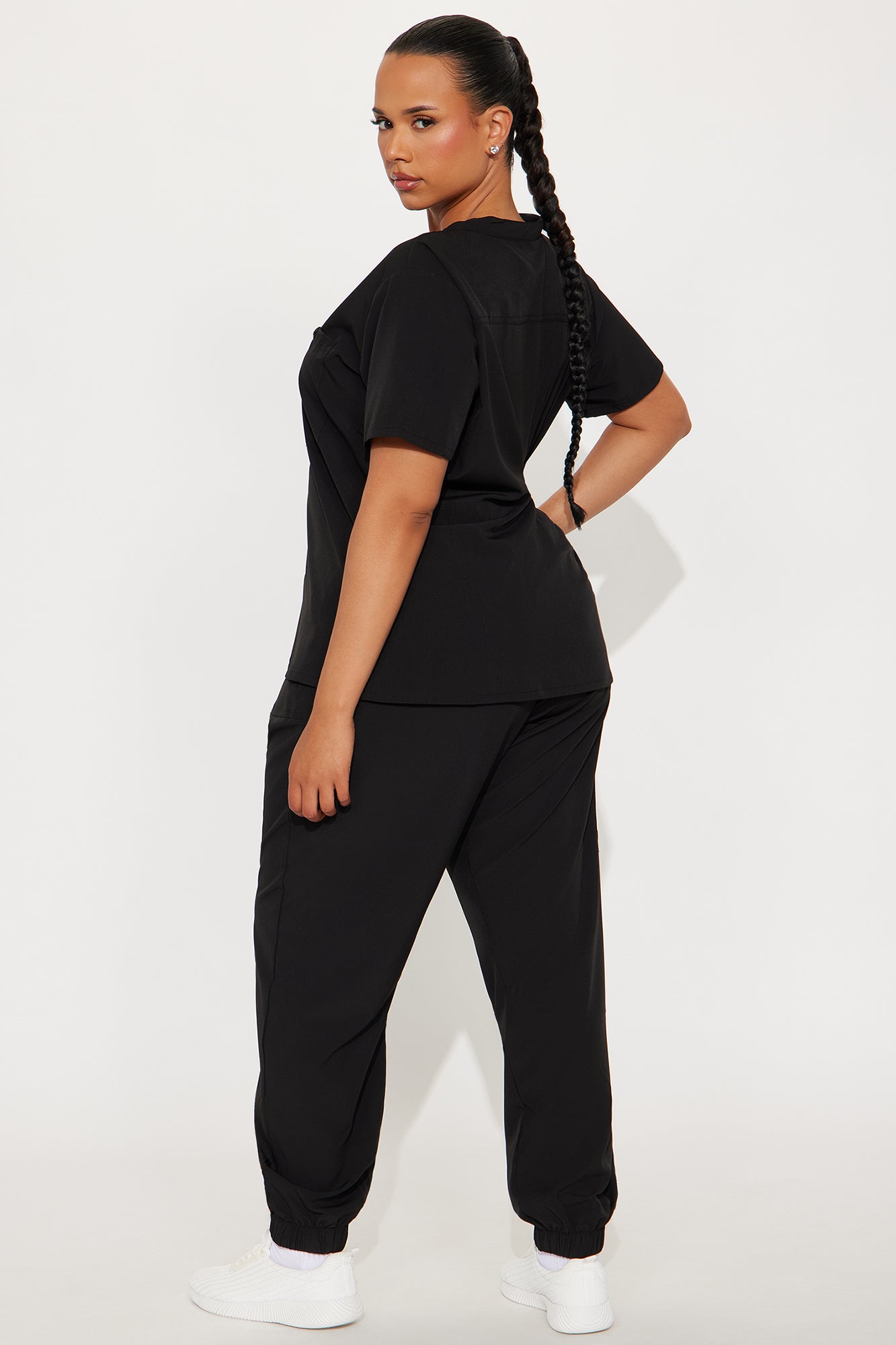 All Better 4 Way Stretch Scrub Uniform Jogger Set - Black