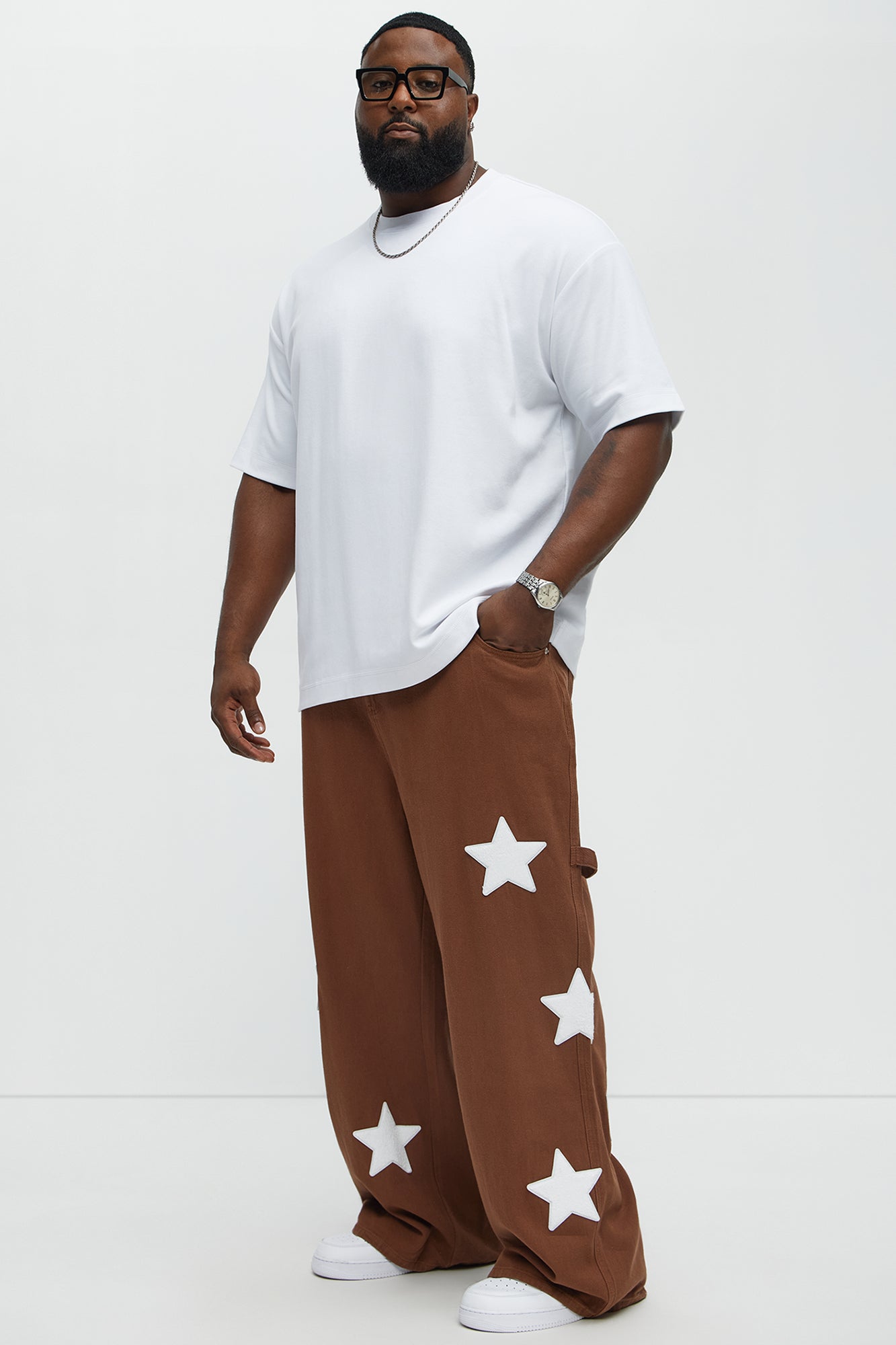 I'm A Star Baggy Jeans - Brown