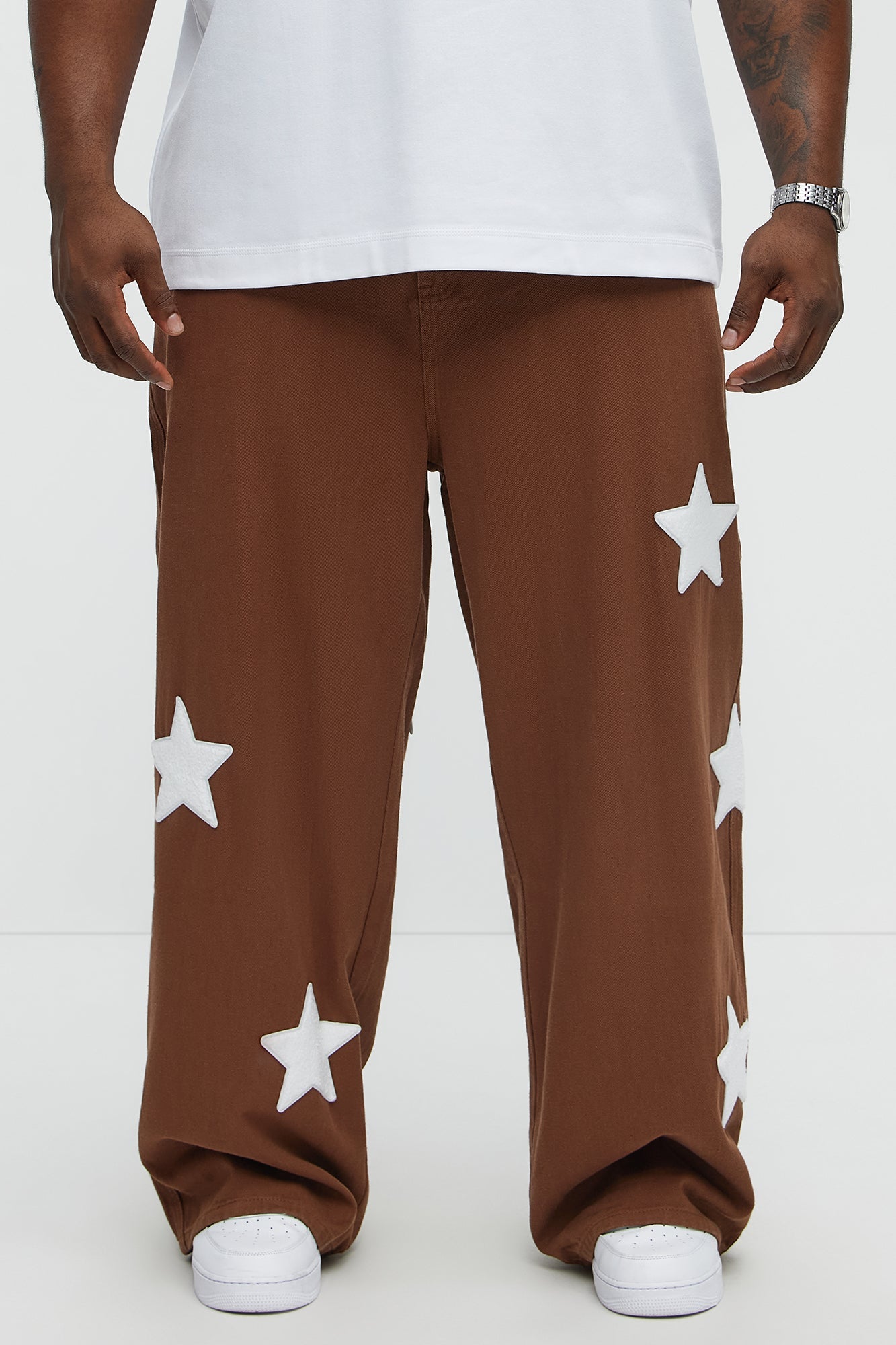 I'm A Star Baggy Jeans - Brown
