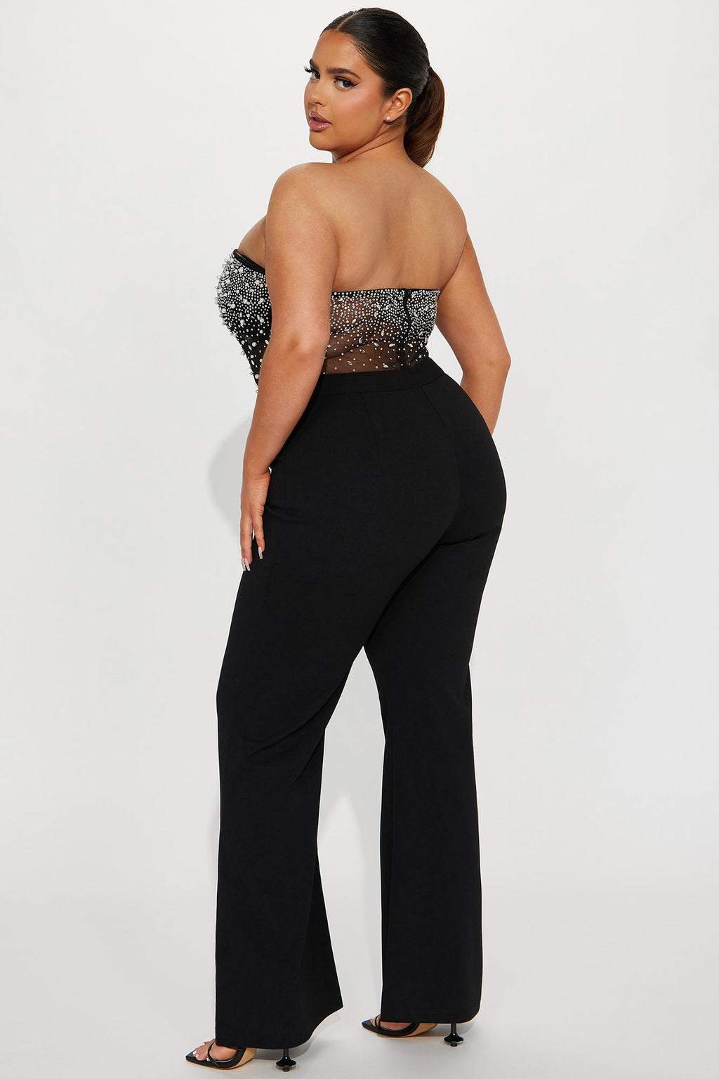 Dream Girl Embellished Jumpsuit - Black