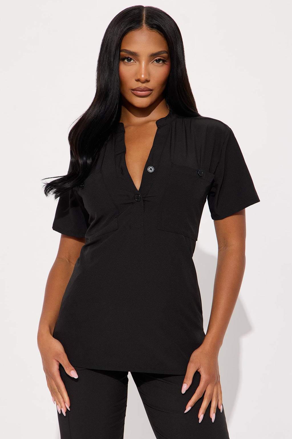 All Better 4 Way Stretch Scrub Uniform Jogger Set - Black