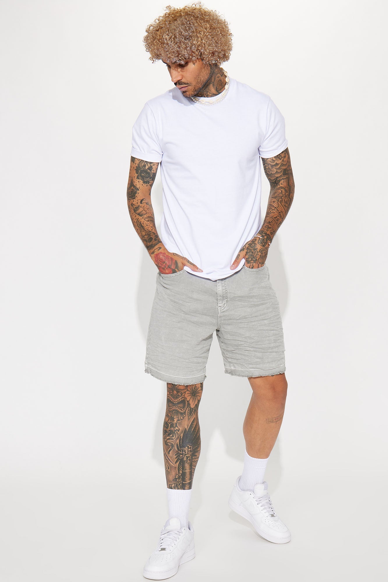 Mojave Relaxed Denim Shorts - Grey