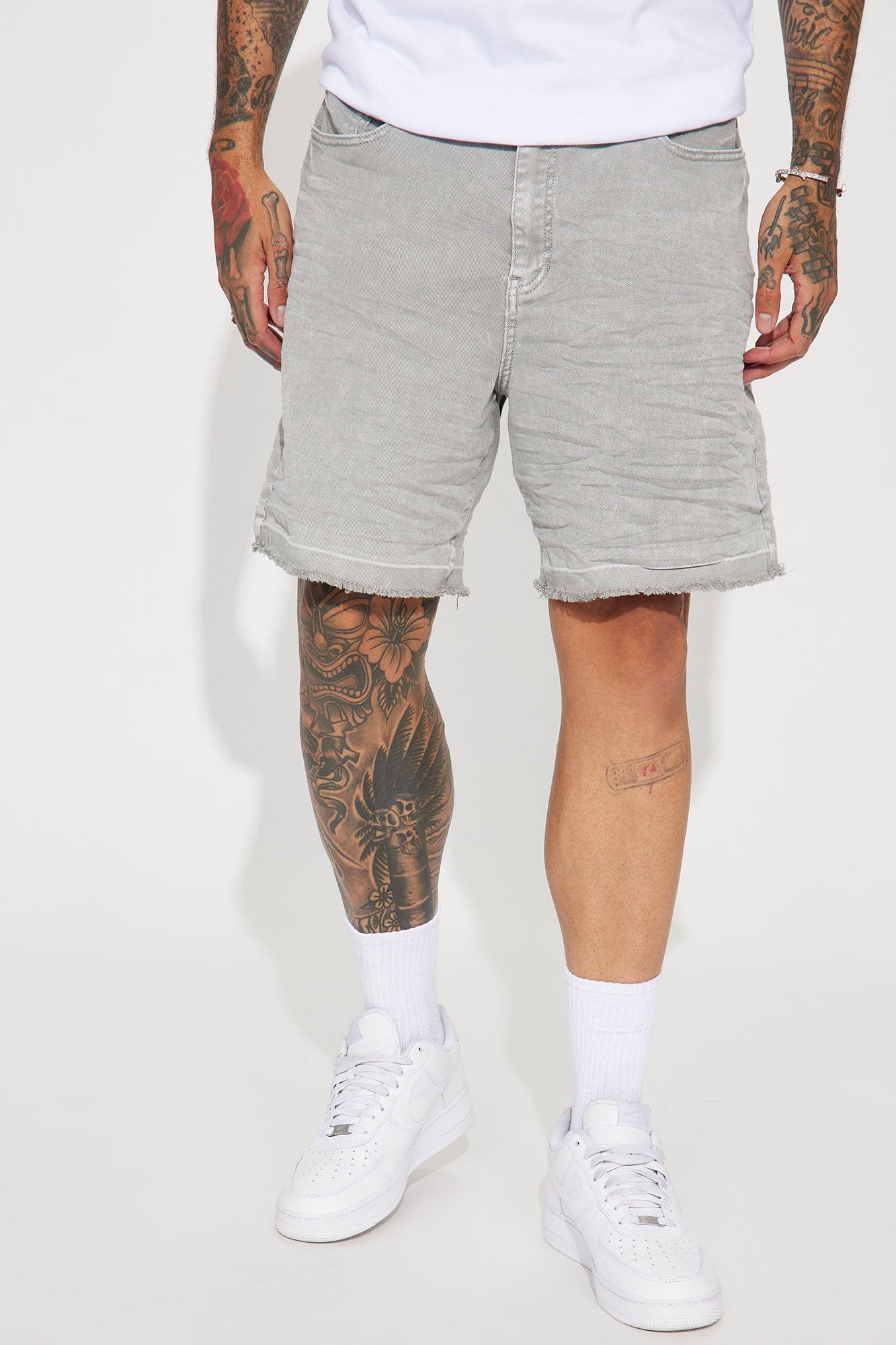 Mojave Relaxed Denim Shorts - Grey