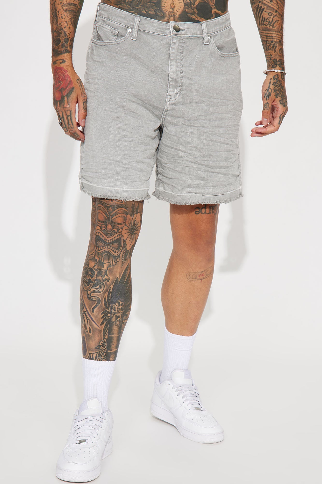 Mojave Relaxed Denim Shorts - Grey
