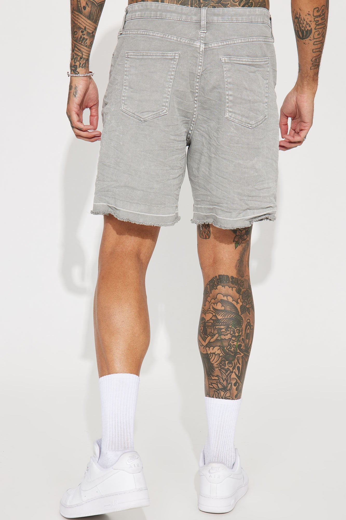 Mojave Relaxed Denim Shorts - Grey