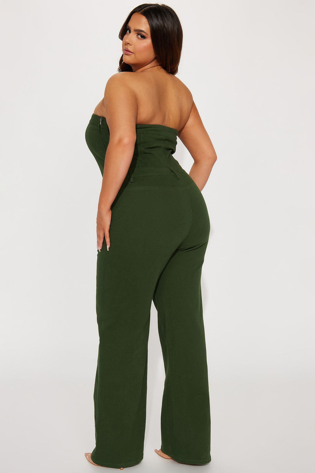 Mine For The Weekend Denim Jumpsuit - Green