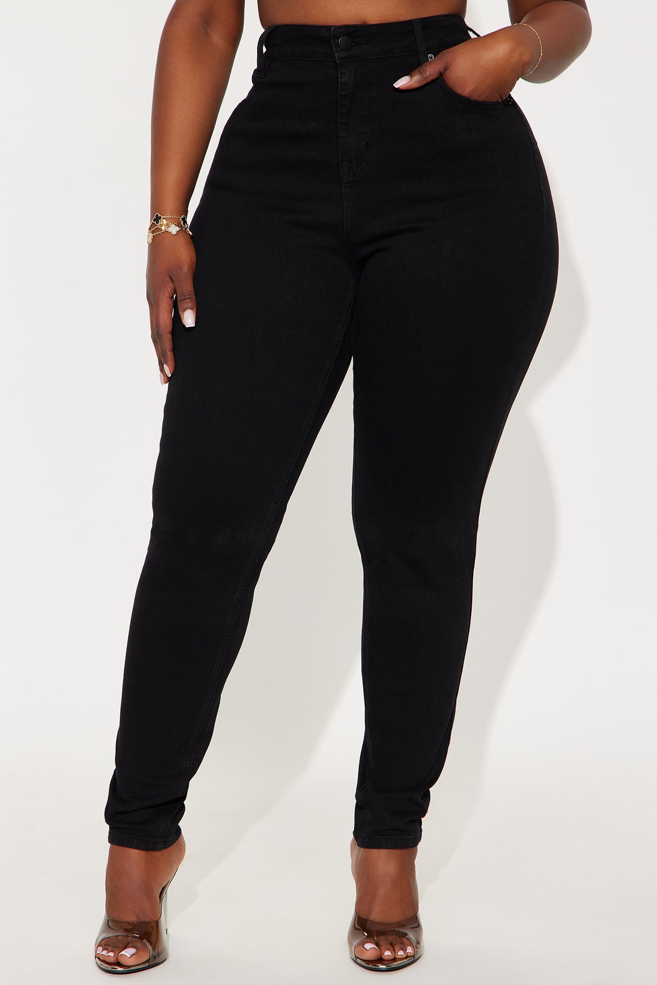 Tall Vibe Check Curvy Stretch Skinny Jeans - Black
