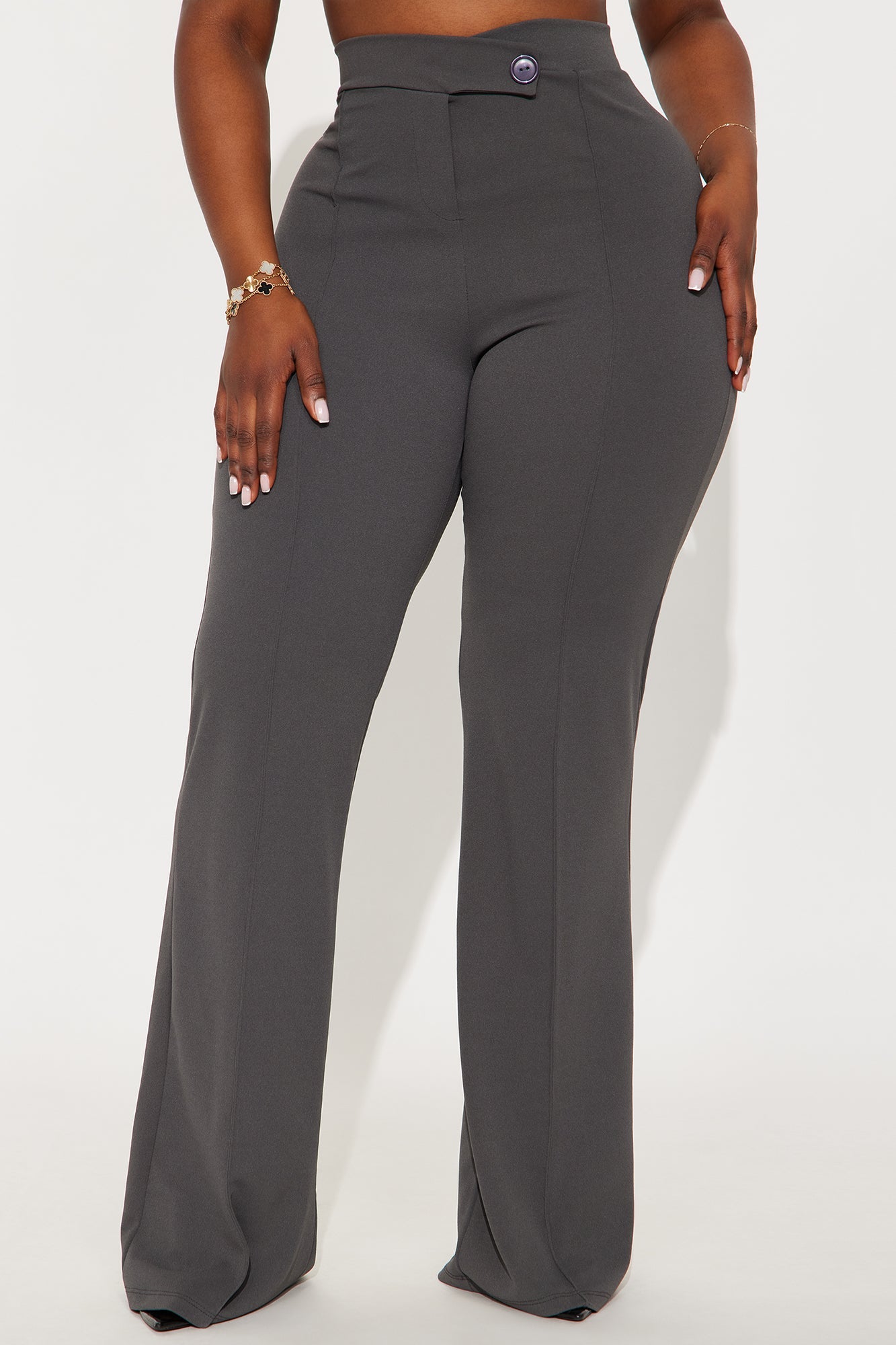 Tall Call It Even Wide Leg Dress Pants - Charcoal