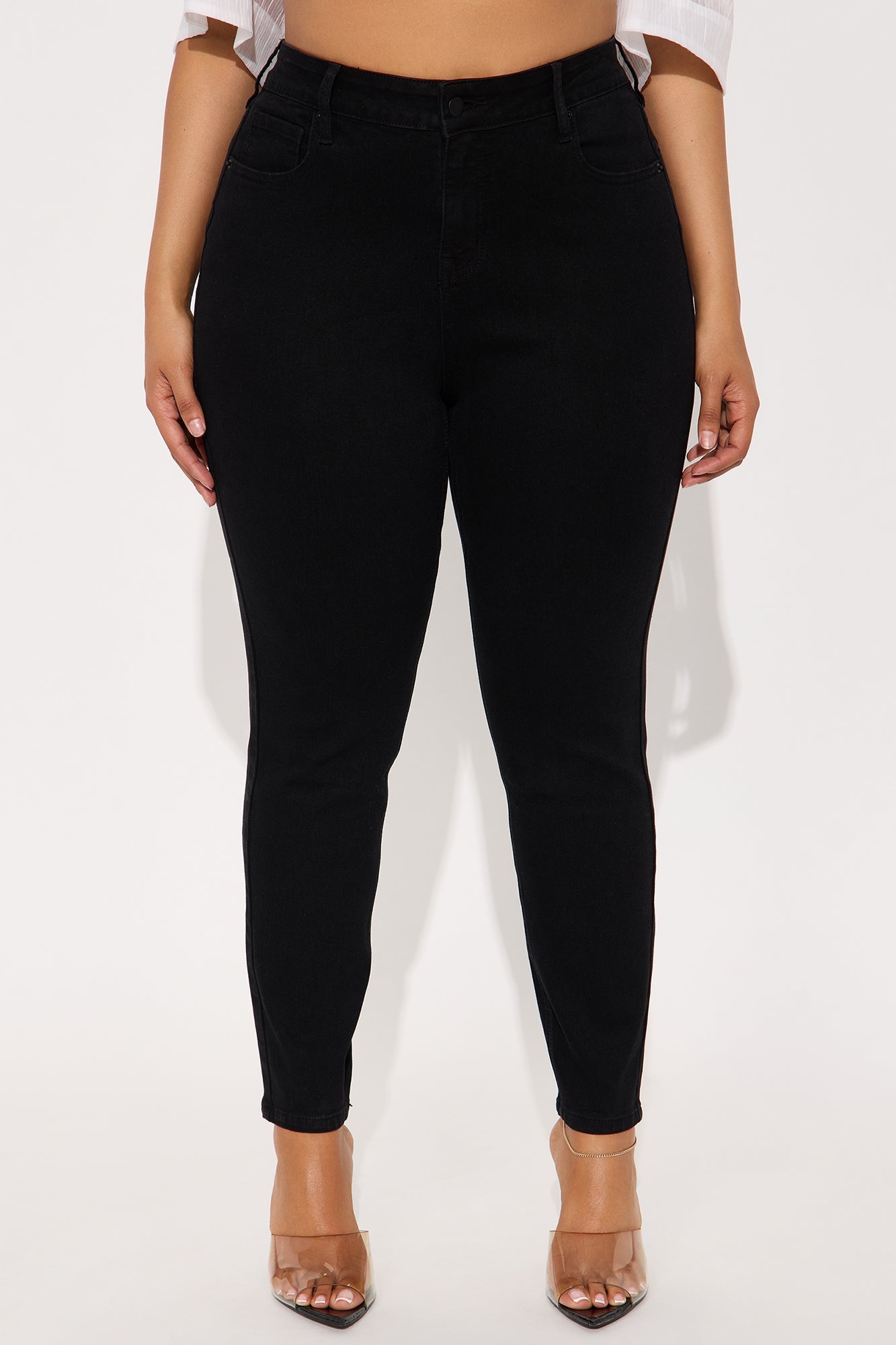 Vibe Check Curvy Stretch Skinny Jeans - Black