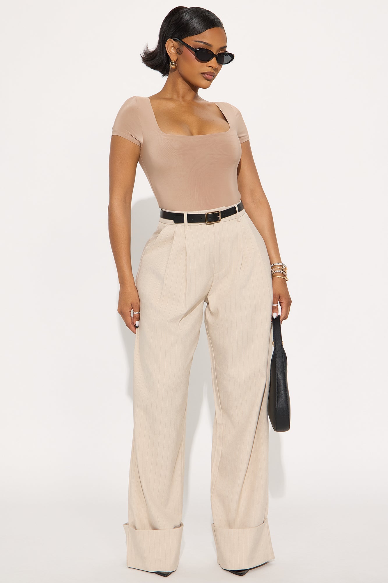 Arvizu Wide Leg Trouser - Tan