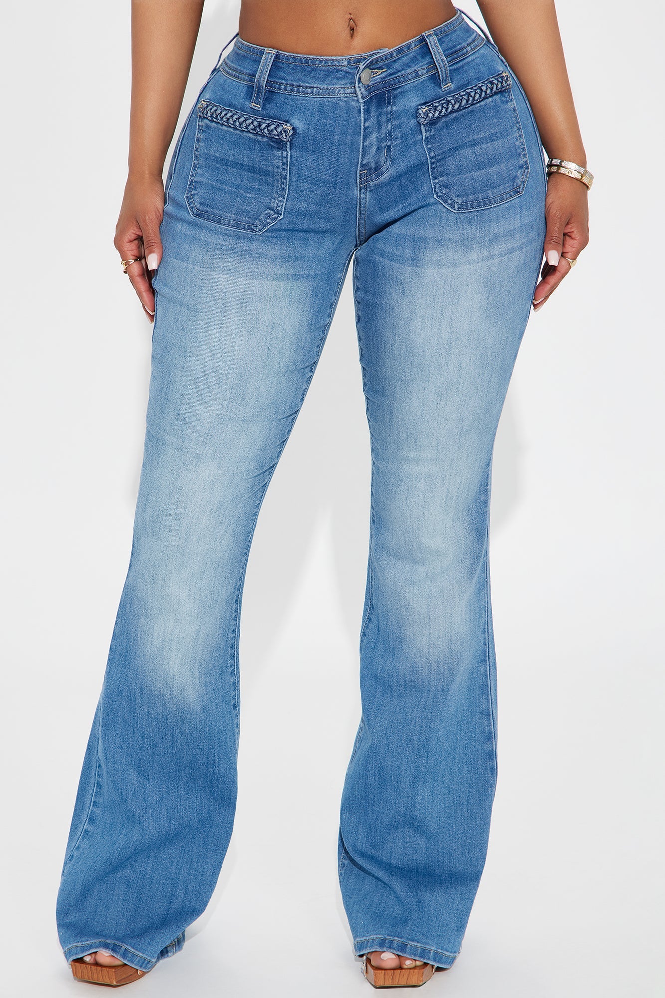 Je T'aime Denim Flare Jeans - Medium Wash