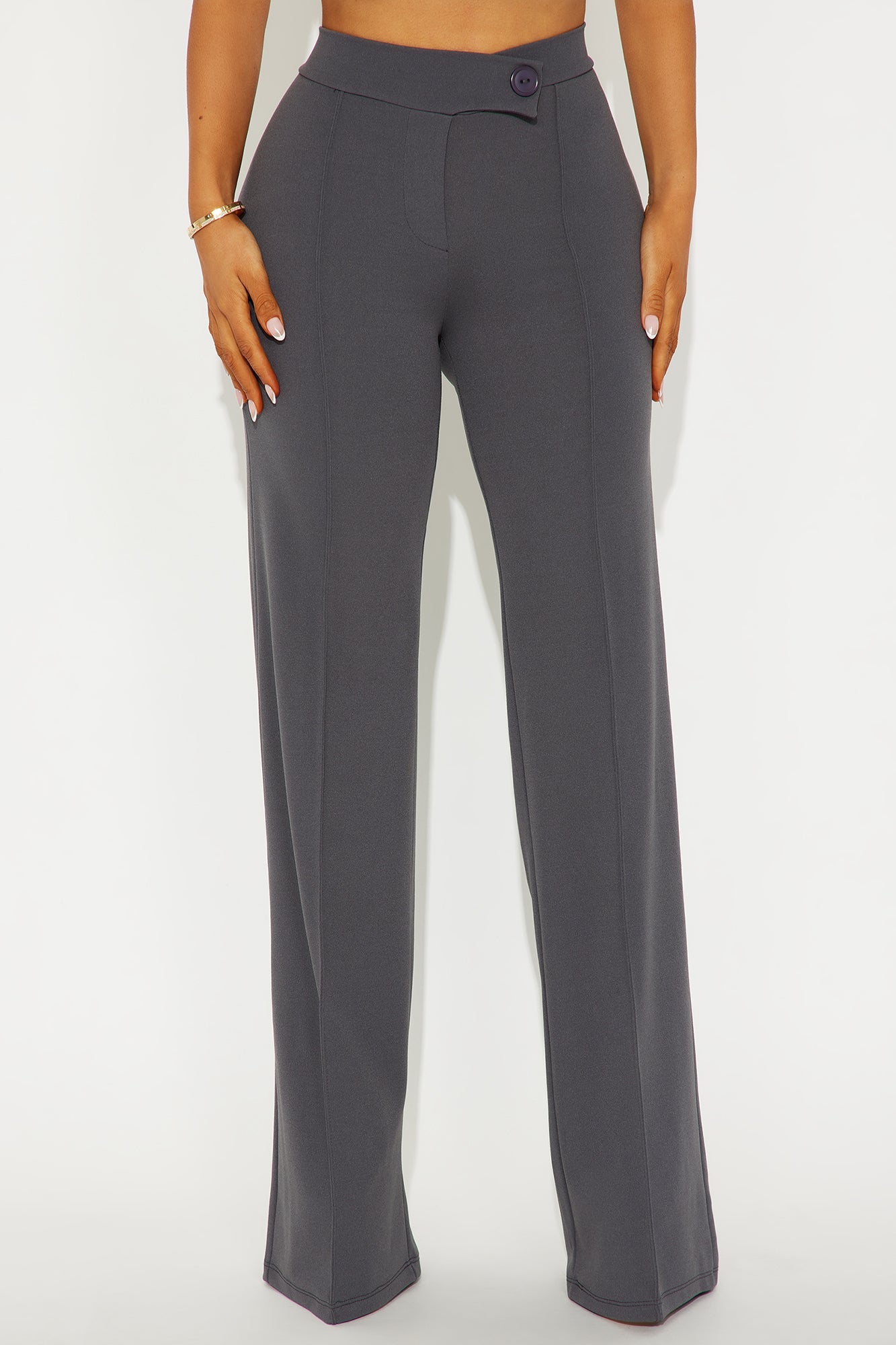 Tall Call It Even Wide Leg Dress Pants - Charcoal