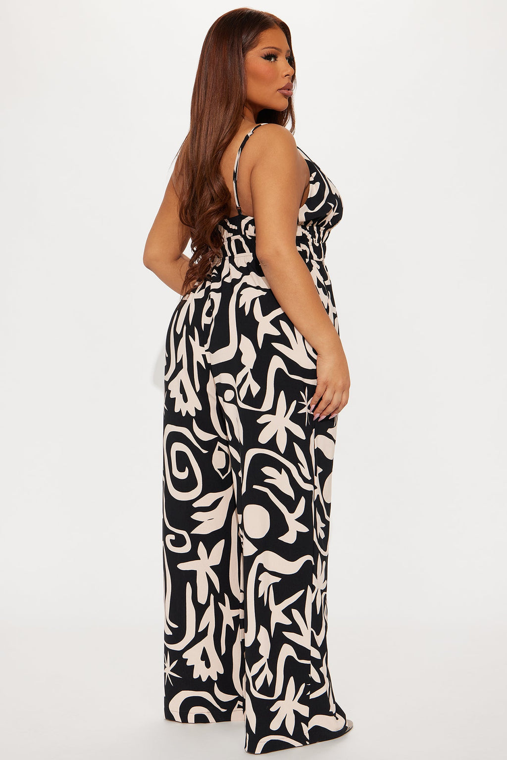 Such A Dream Abstract Jumpsuit - Black/combo