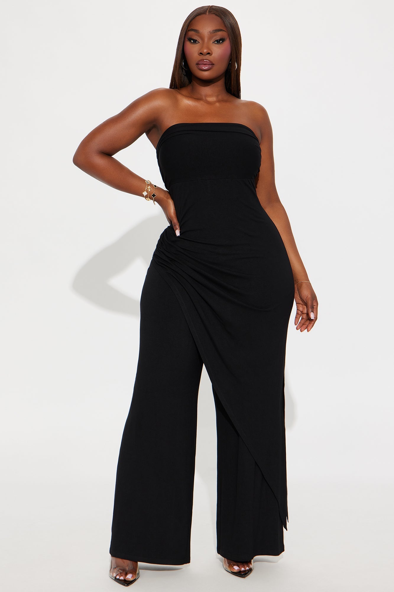 Dreaming Of You Draped Jumpsuit - Black