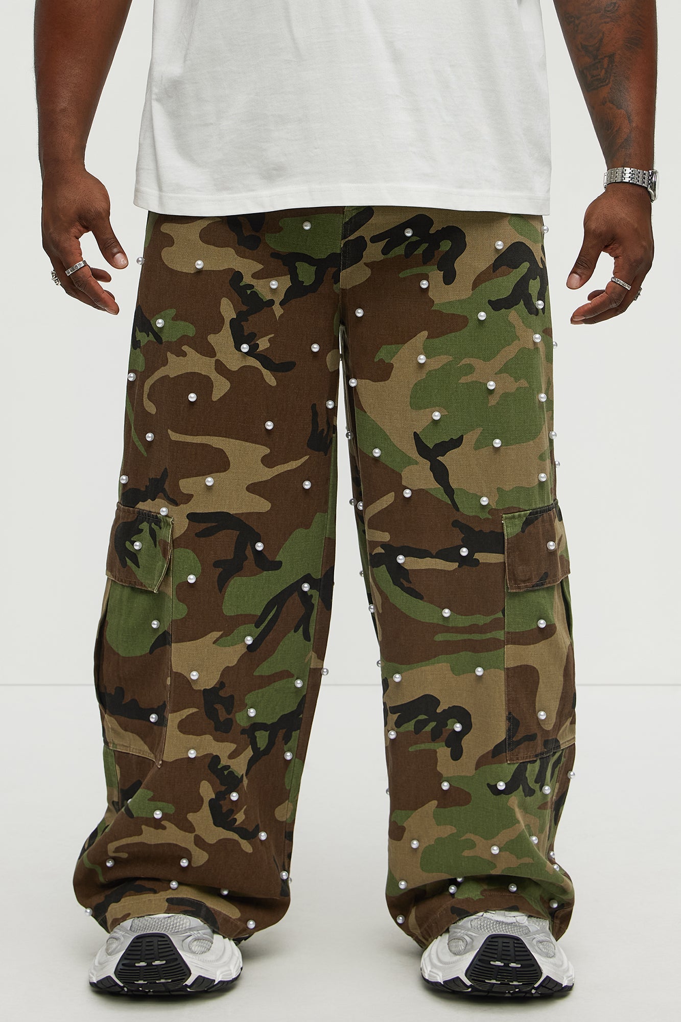 Pearl Wildin Camo Cargo Baggy Pants - Camouflage