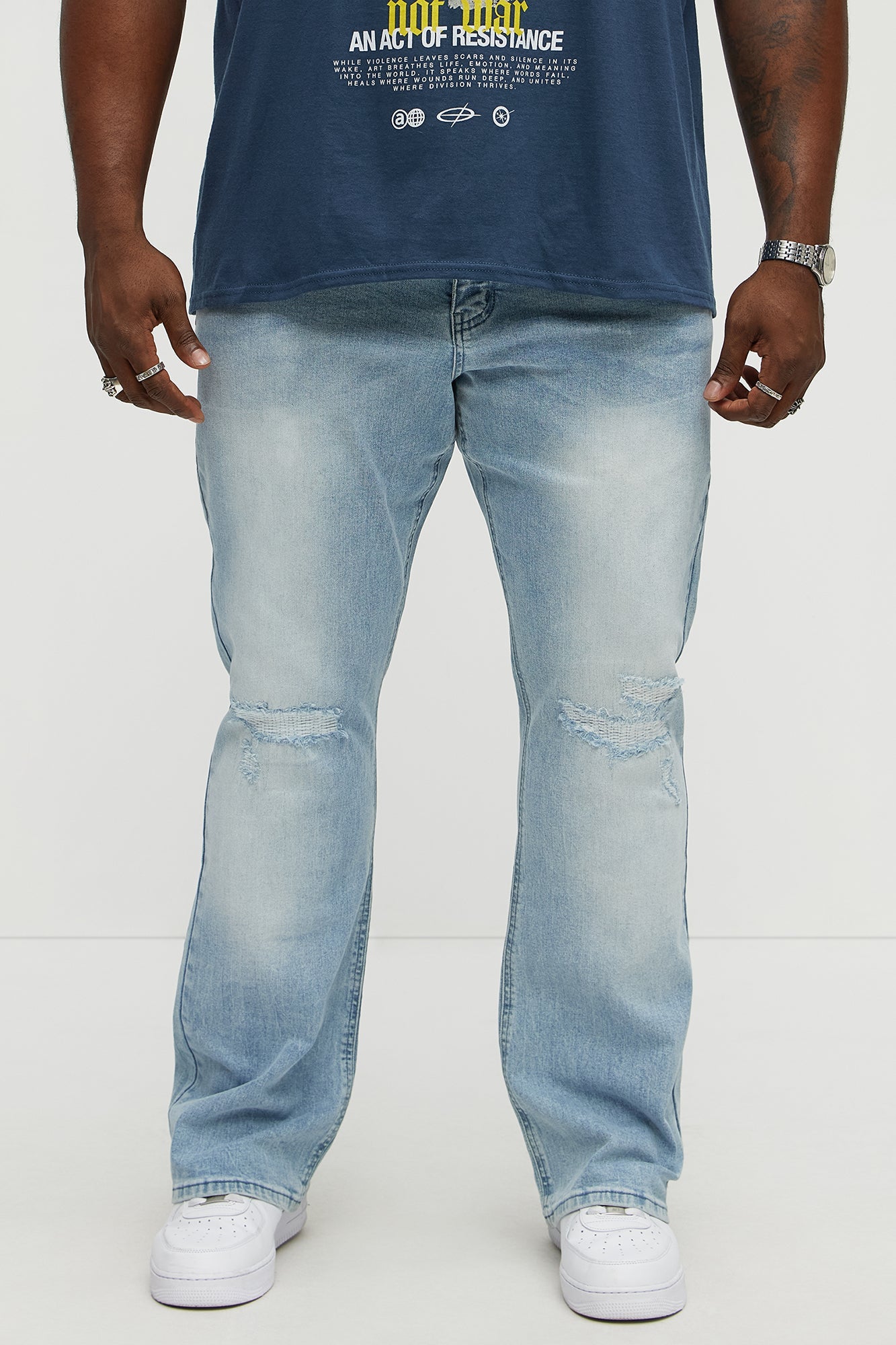 Dreamy Stacked Slim Flare Jeans - Light Blue Wash