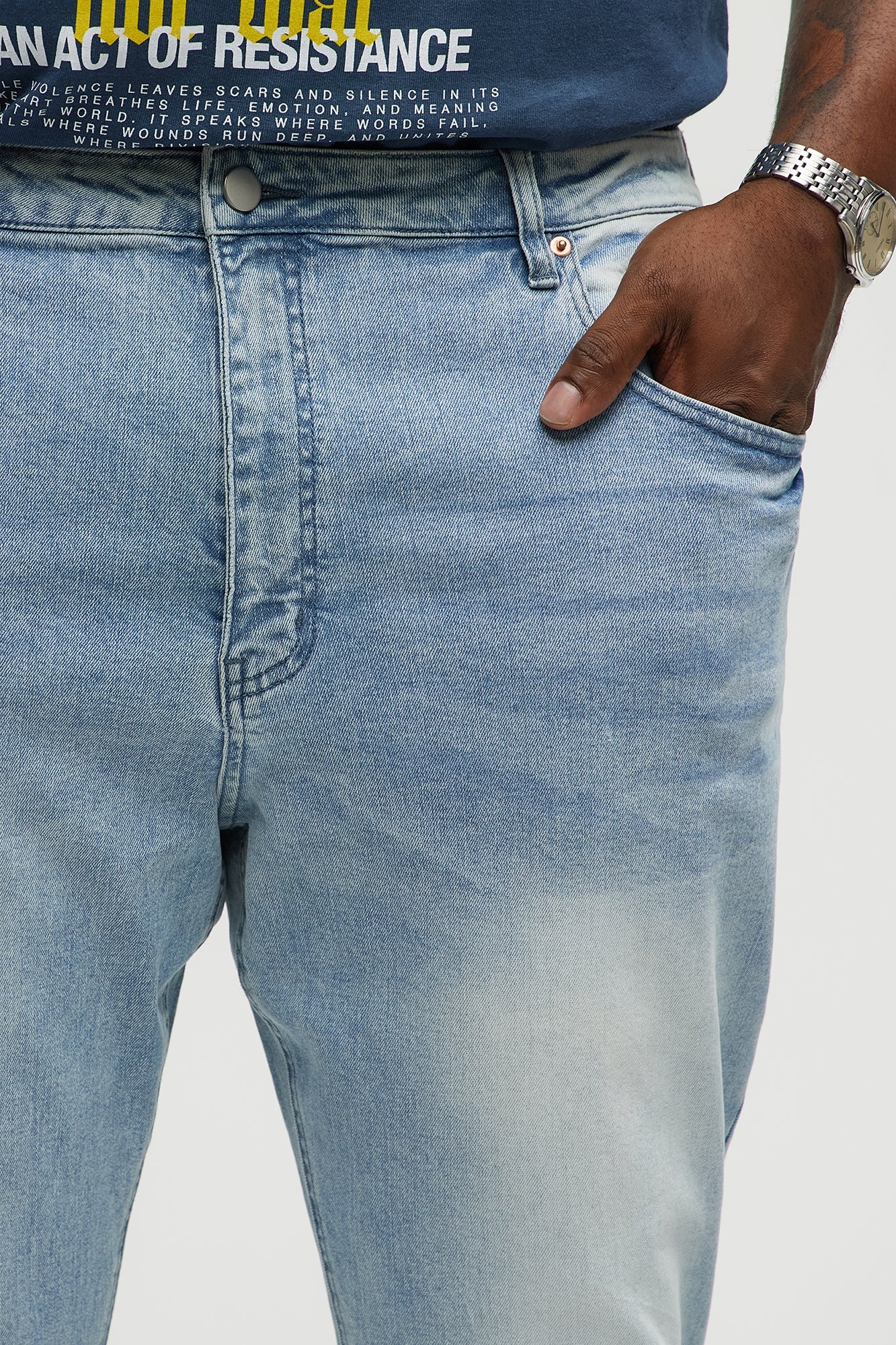 Dreamy Stacked Slim Flare Jeans - Light Blue Wash